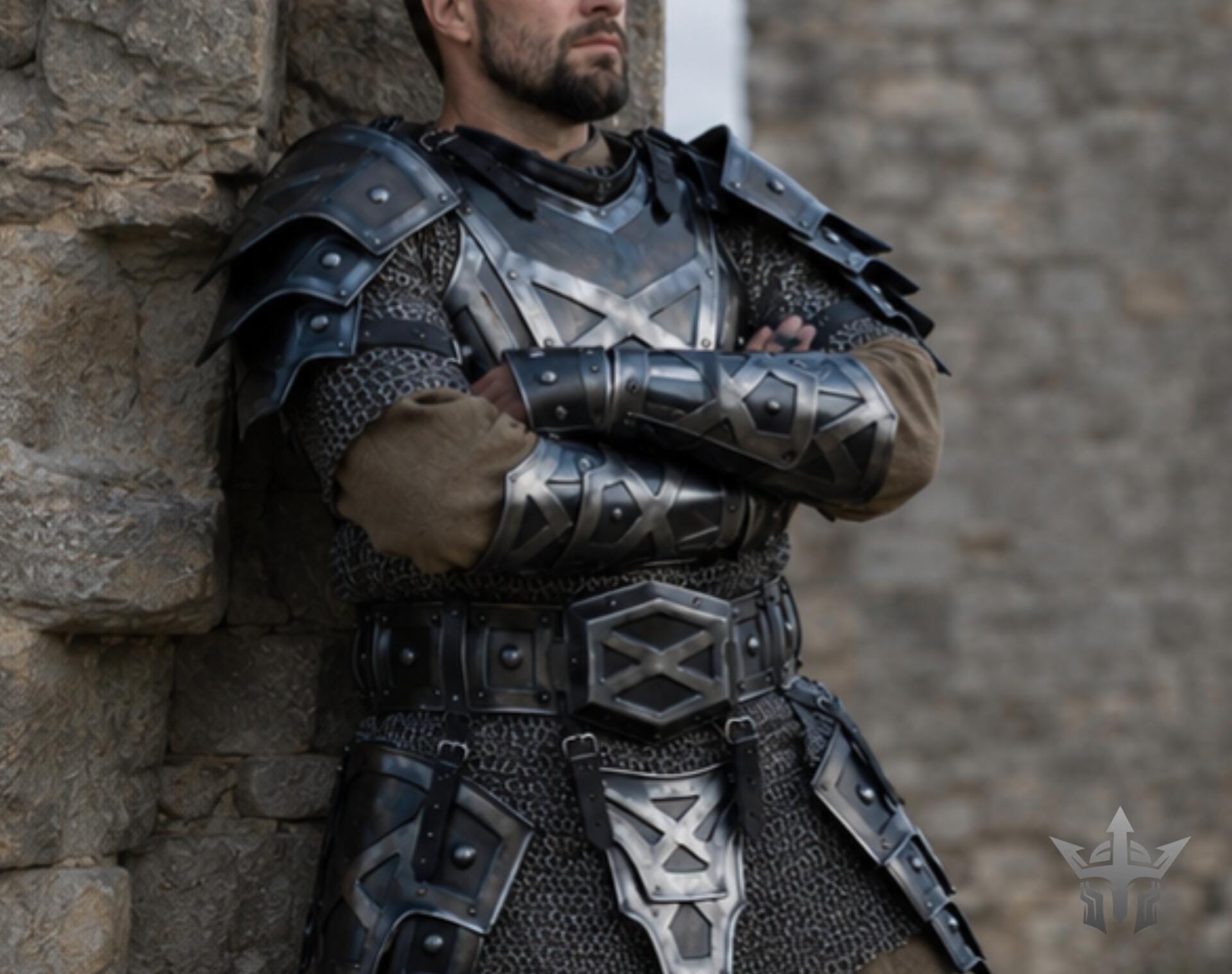 Viking Jacket - Inspired Jacket Viking Warrior Leather Coat with Faux Fur Hood Norse Mythology