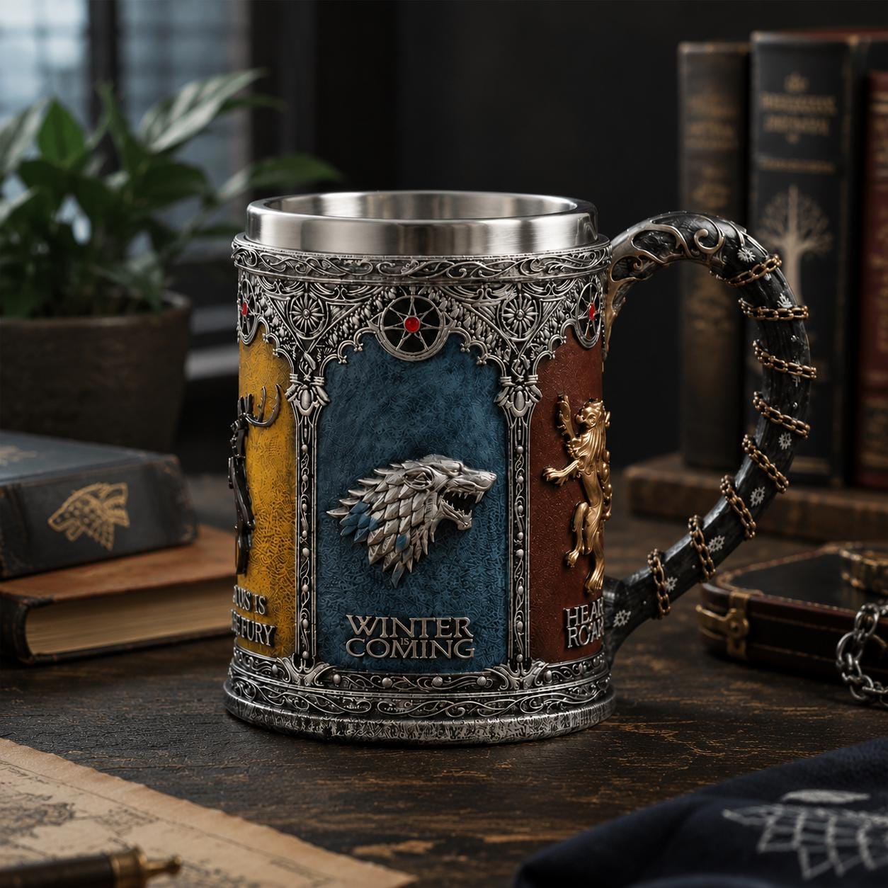 Viking Odin Mug - Custom Nordic Viking Mug with Raven & Dragon, Odin Tankard, Handmade Scandinavian