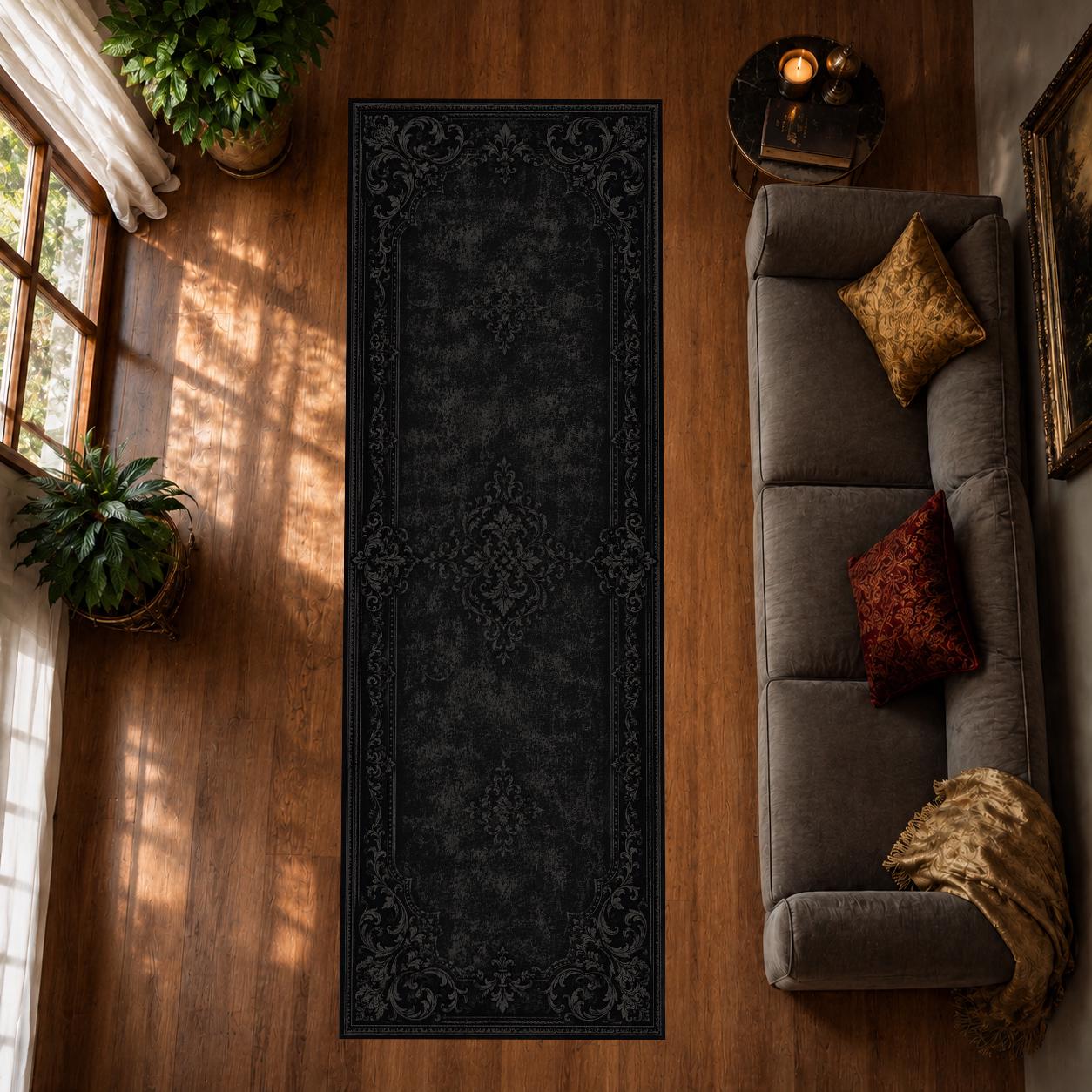Viking Yggdrasil Tree of Life Rug - Dark Green Celtic Tree of Life Axe Runner Rug, Viking Yggdrasil