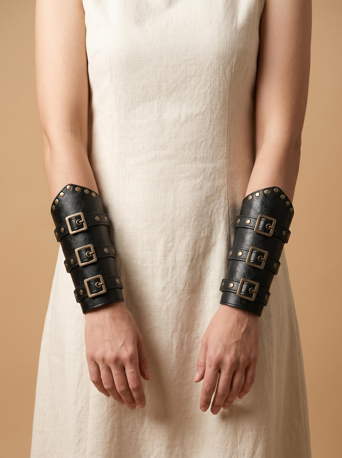 Viking Costume & LARP - Medieval Belt Set, Ren Faire Viking Cosplay Belt, Bracers Bags, Steampunk