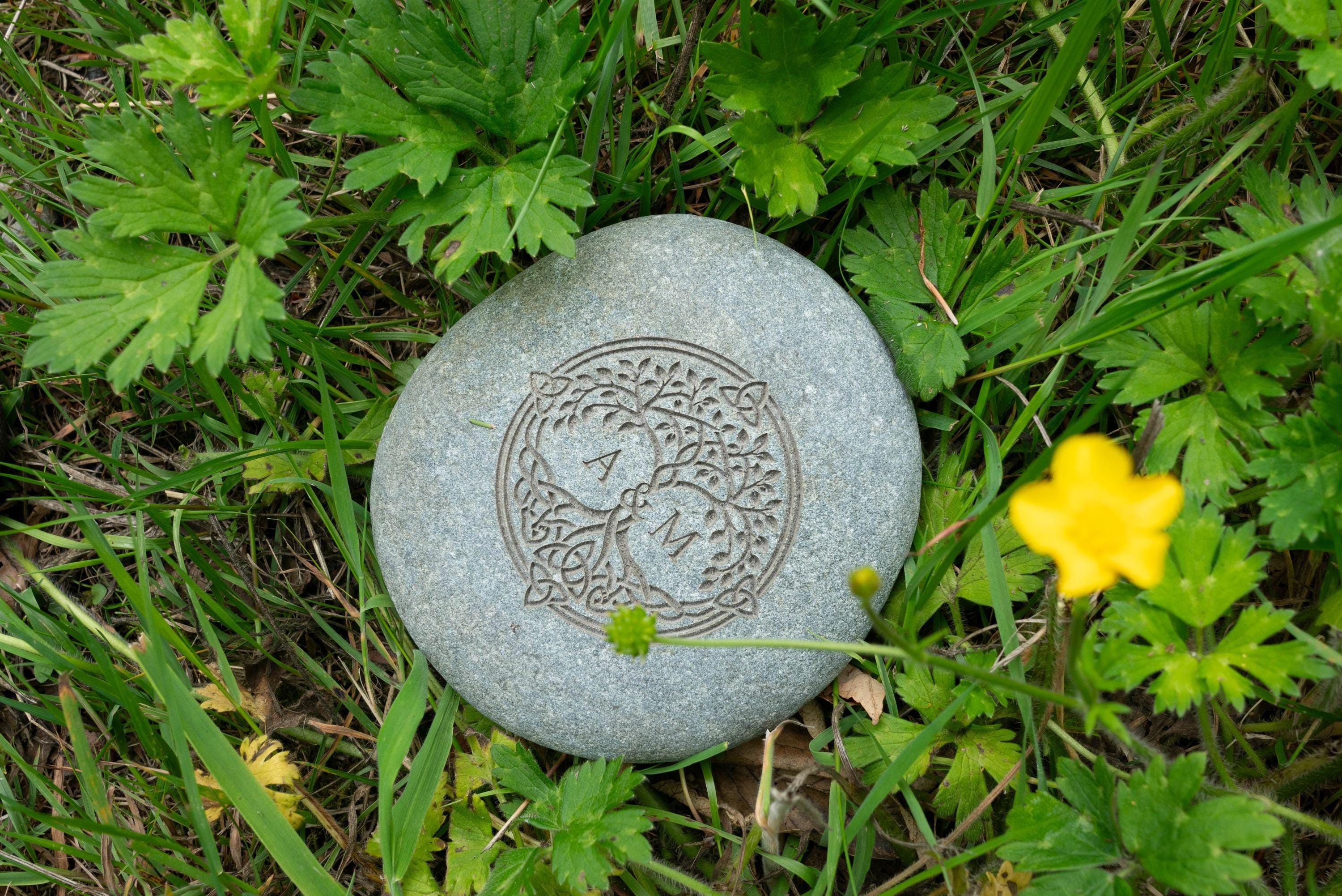 Viking Home Decor - Personalised Oathing Stone, Hand Engraved Oath Stone, Celtic Wedding Gift