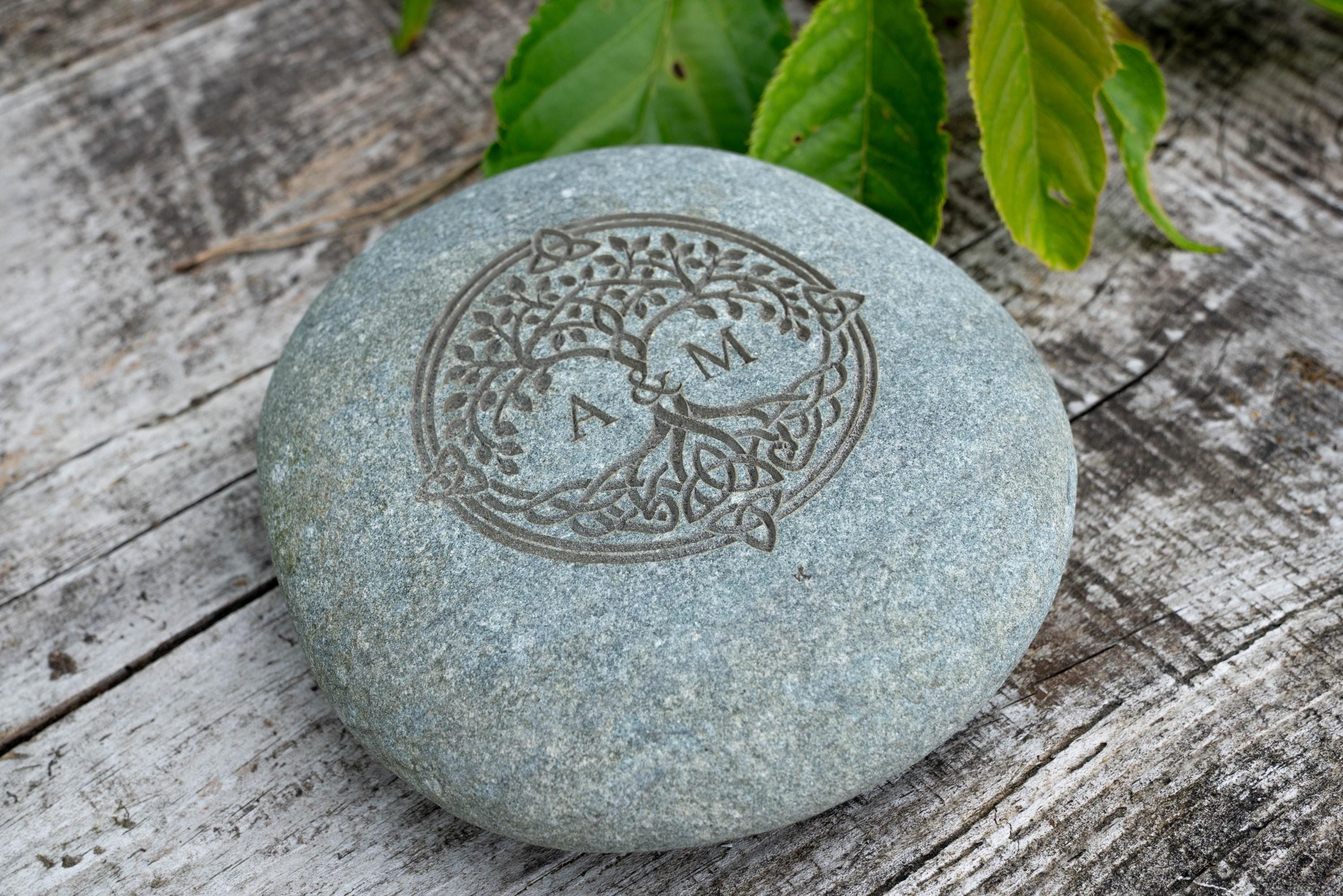 Viking Home Decor - Personalised Oathing Stone, Hand Engraved Oath Stone, Celtic Wedding Gift