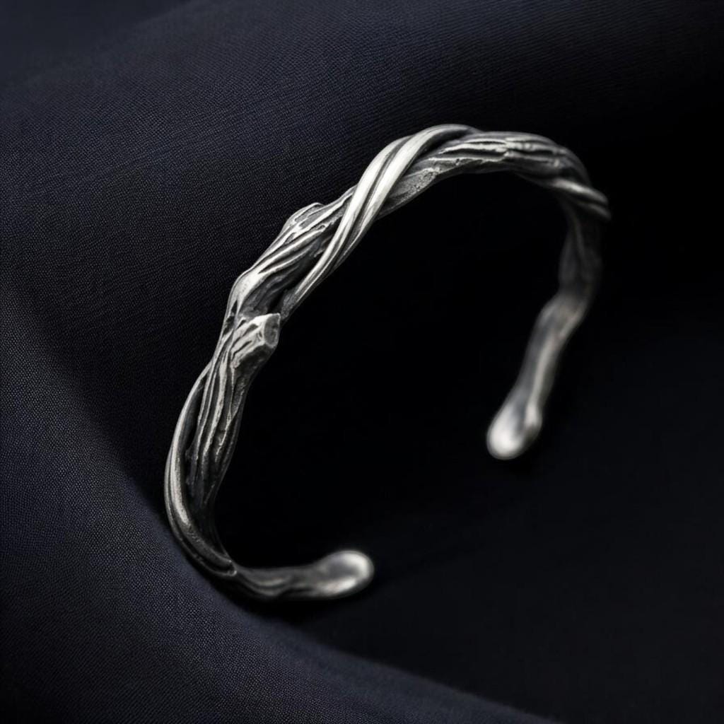 Viking Bracelet - Handcrafted Damascus Steel Square Cube Beaded Bracelet – Nordic Viking Geometric