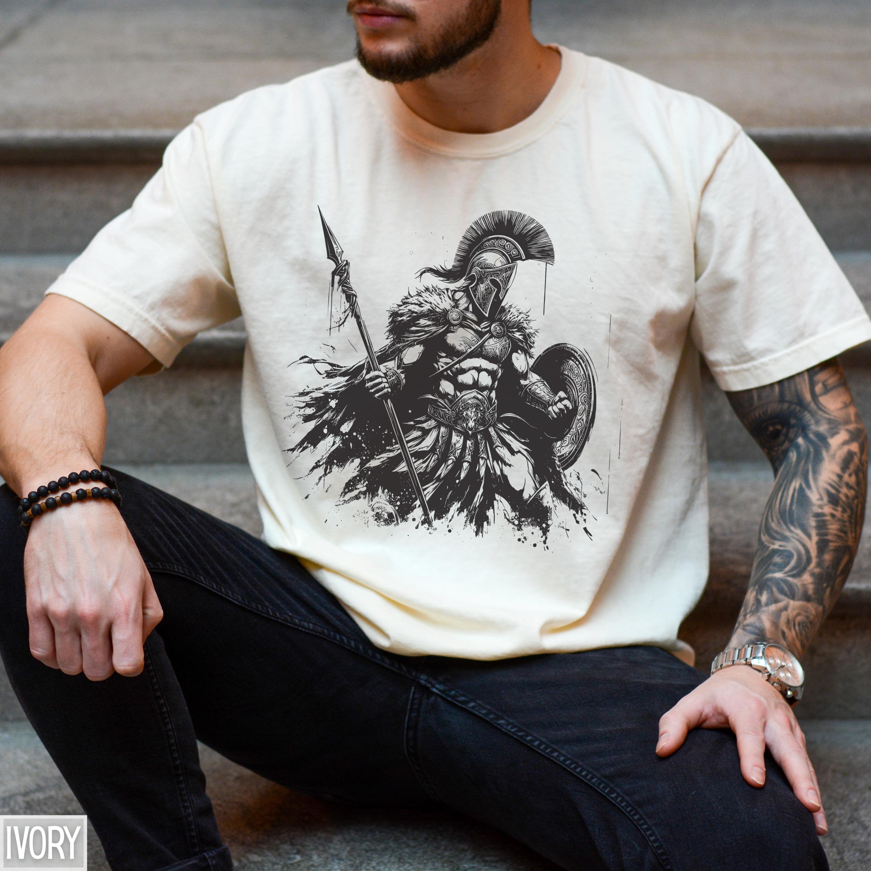 Viking Valhalla T-Shirt - Men's Viking Valhalla T-shirt, Norse Fire Warrior T-shirt, Dark Fantasy