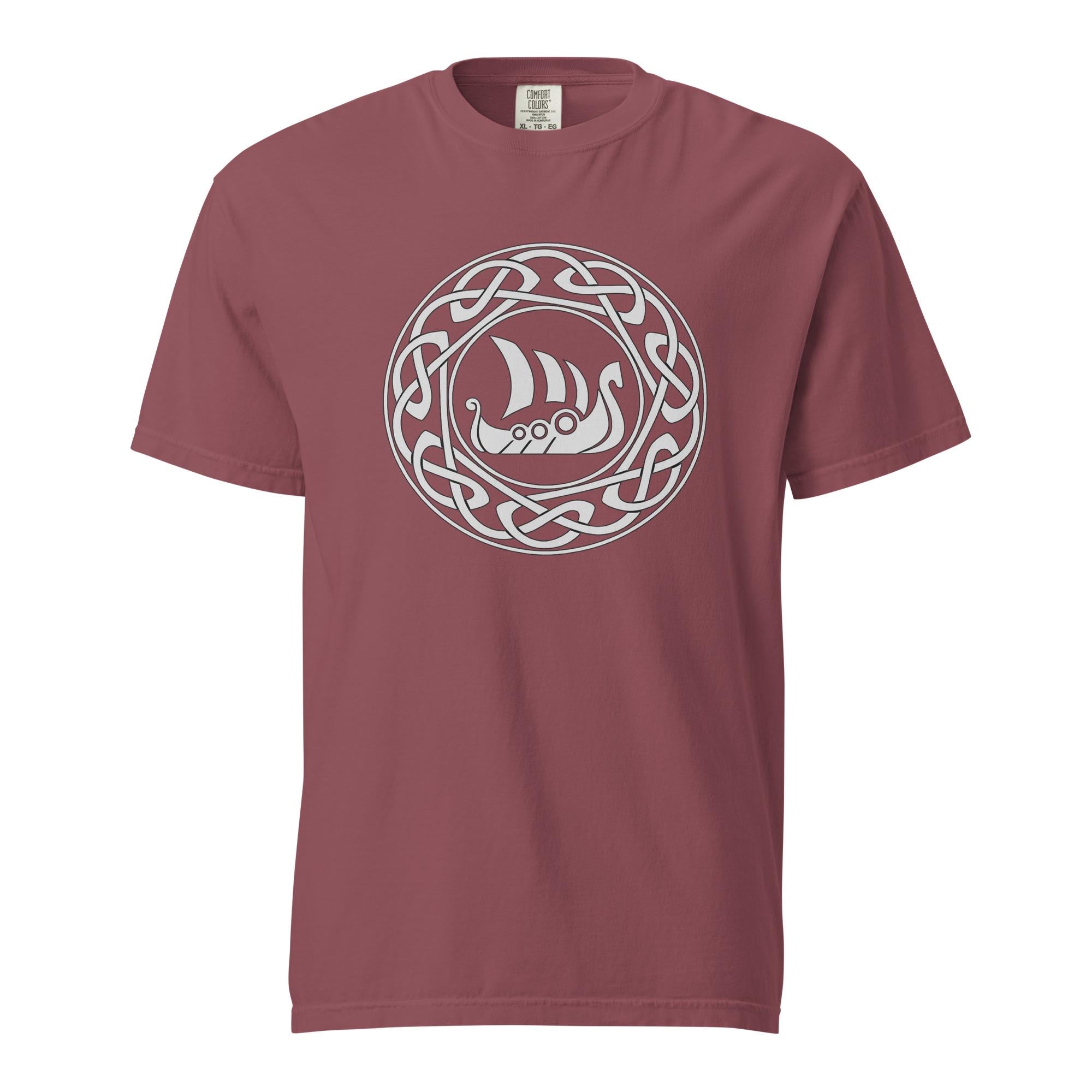Viking Longship T-Shirt - Viking Longship Shirt, Norse Viking Ship, Celtic Knot Mythology Tee