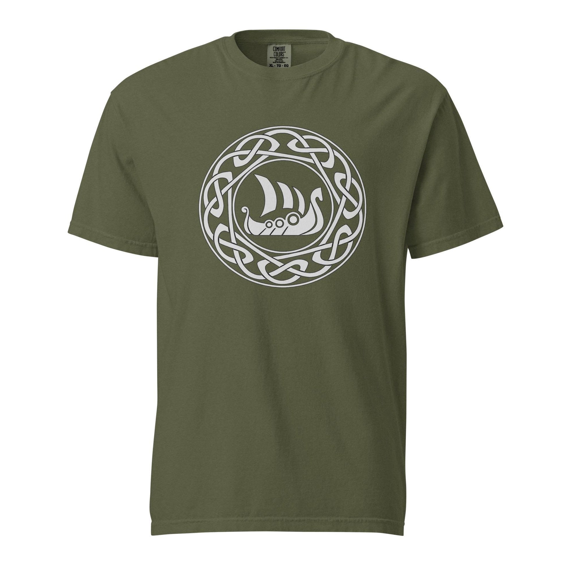 Viking Longship T-Shirt - Viking Longship Shirt, Norse Viking Ship, Celtic Knot Mythology Tee