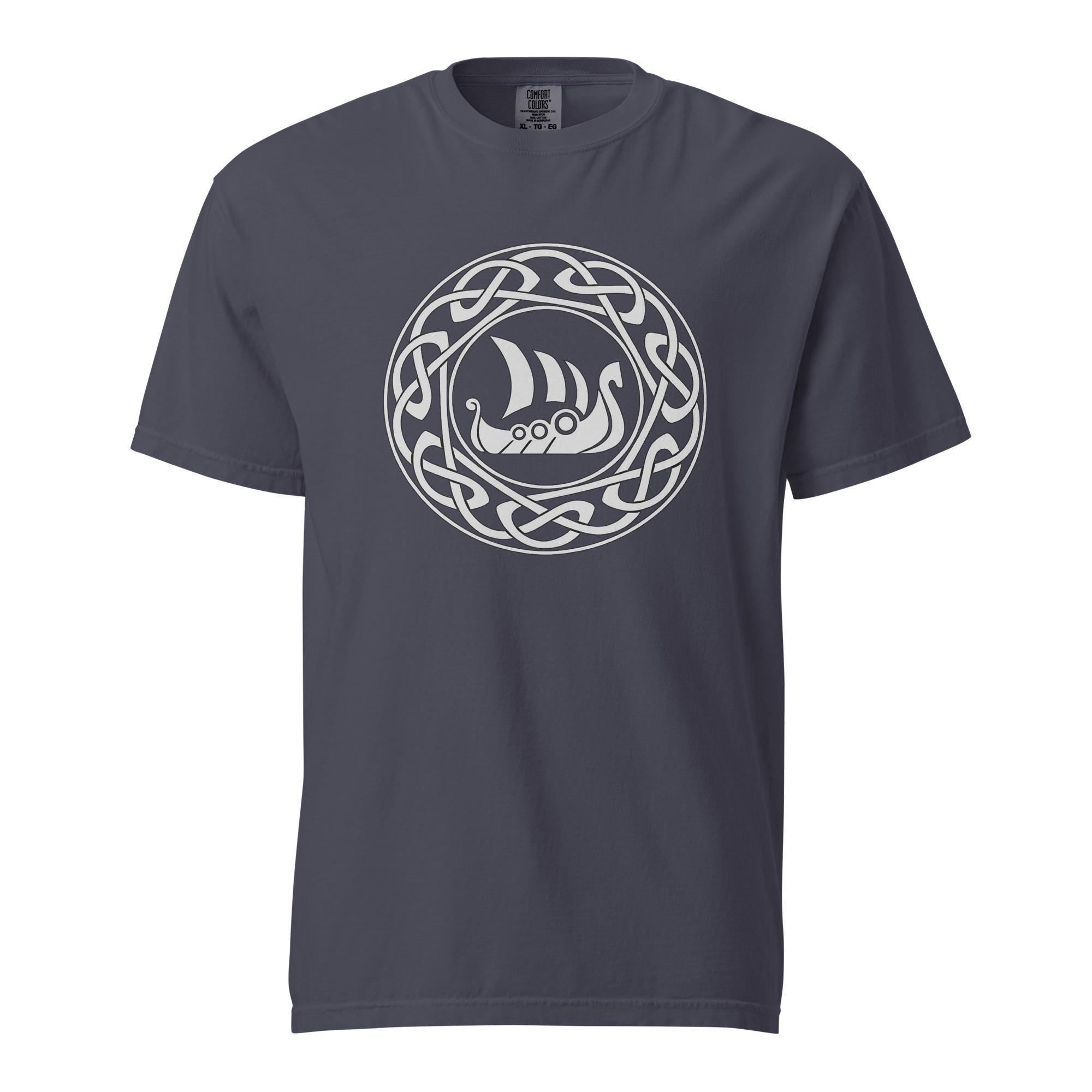 Viking Longship T-Shirt - Viking Longship Shirt, Norse Viking Ship, Celtic Knot Mythology Tee
