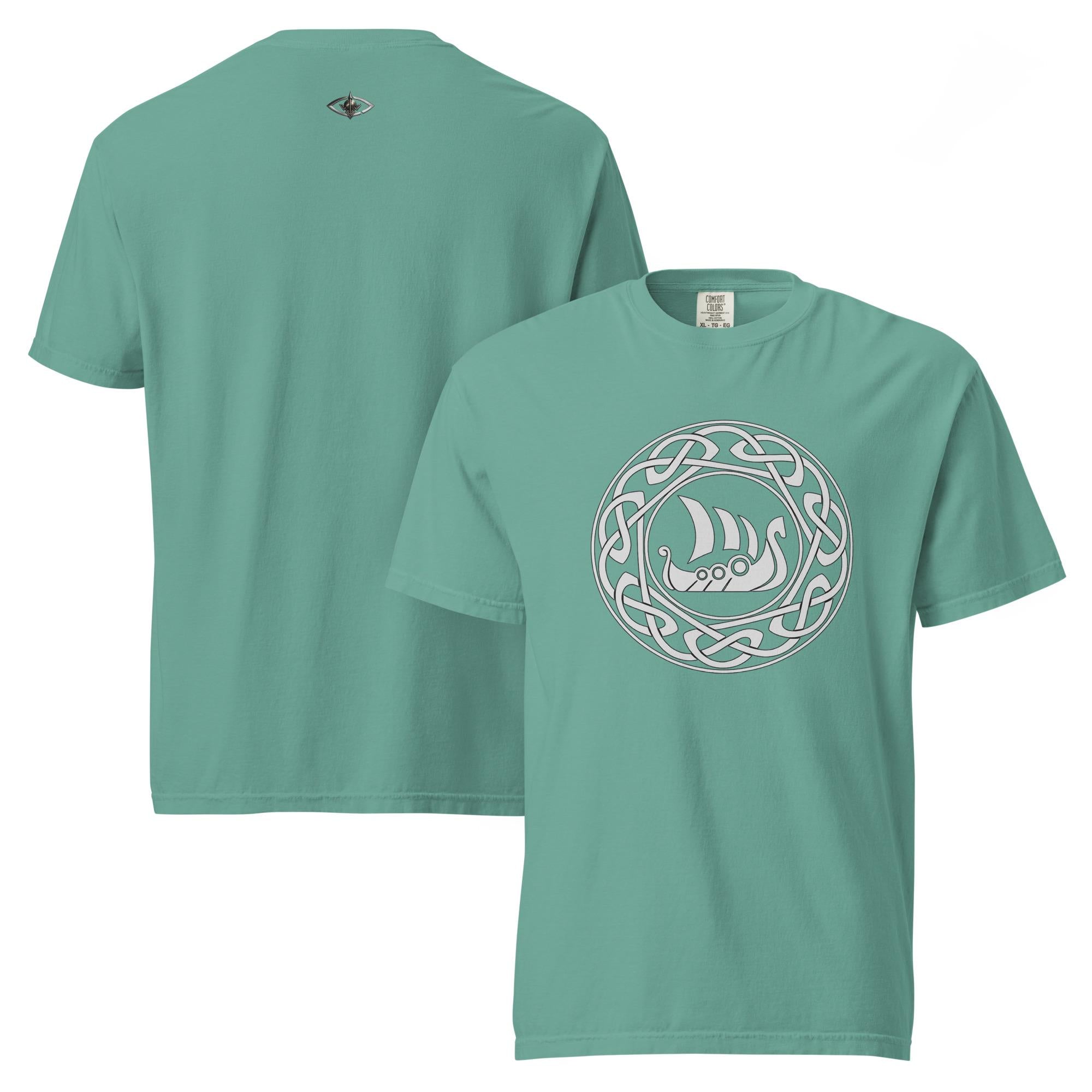 Viking Longship T-Shirt - Viking Longship Shirt, Norse Viking Ship, Celtic Knot Mythology Tee