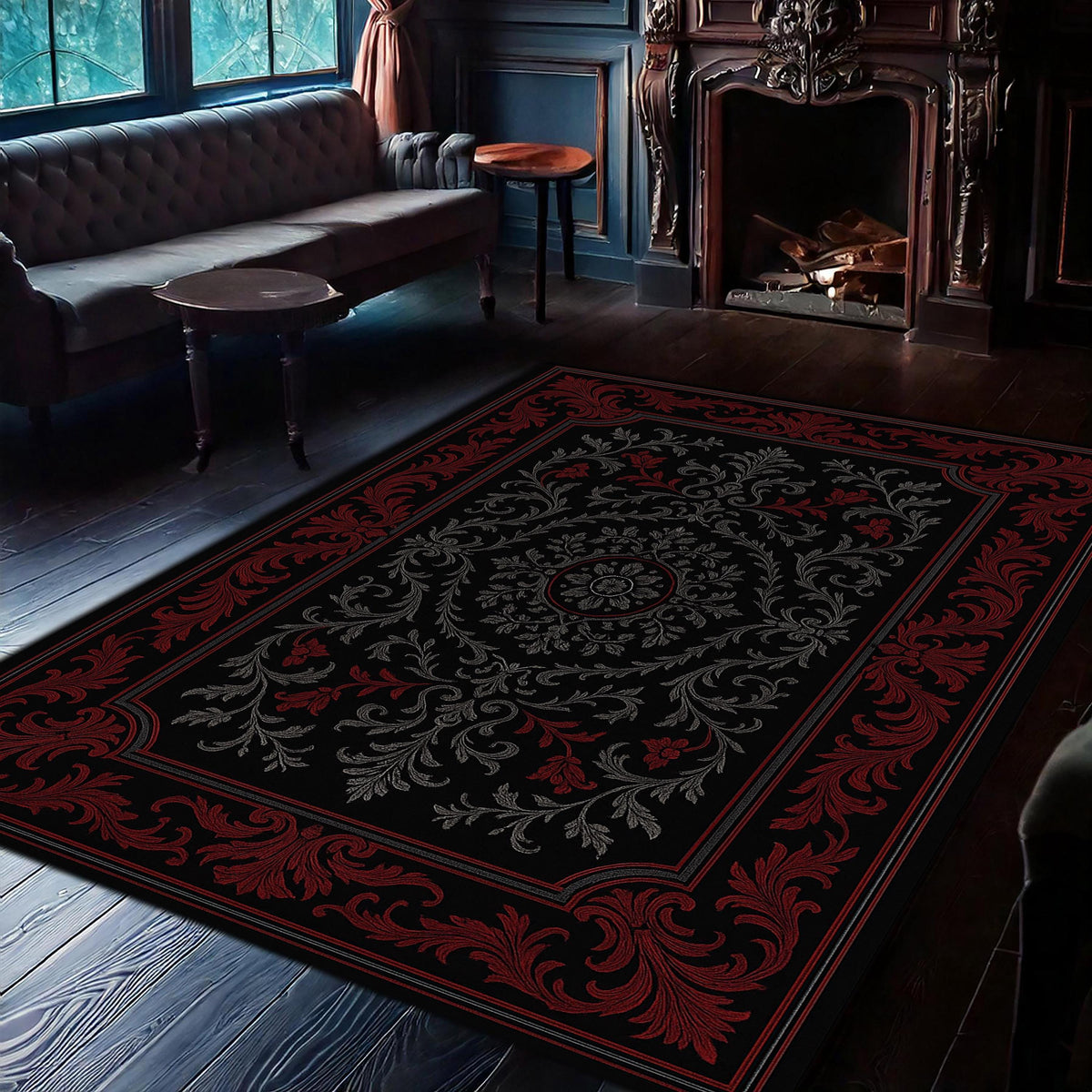 Viking Rug - Mythological Rug, Viking Rug, Viking Pattern, Scandinavian Myth, Nordic Mat, Helm of