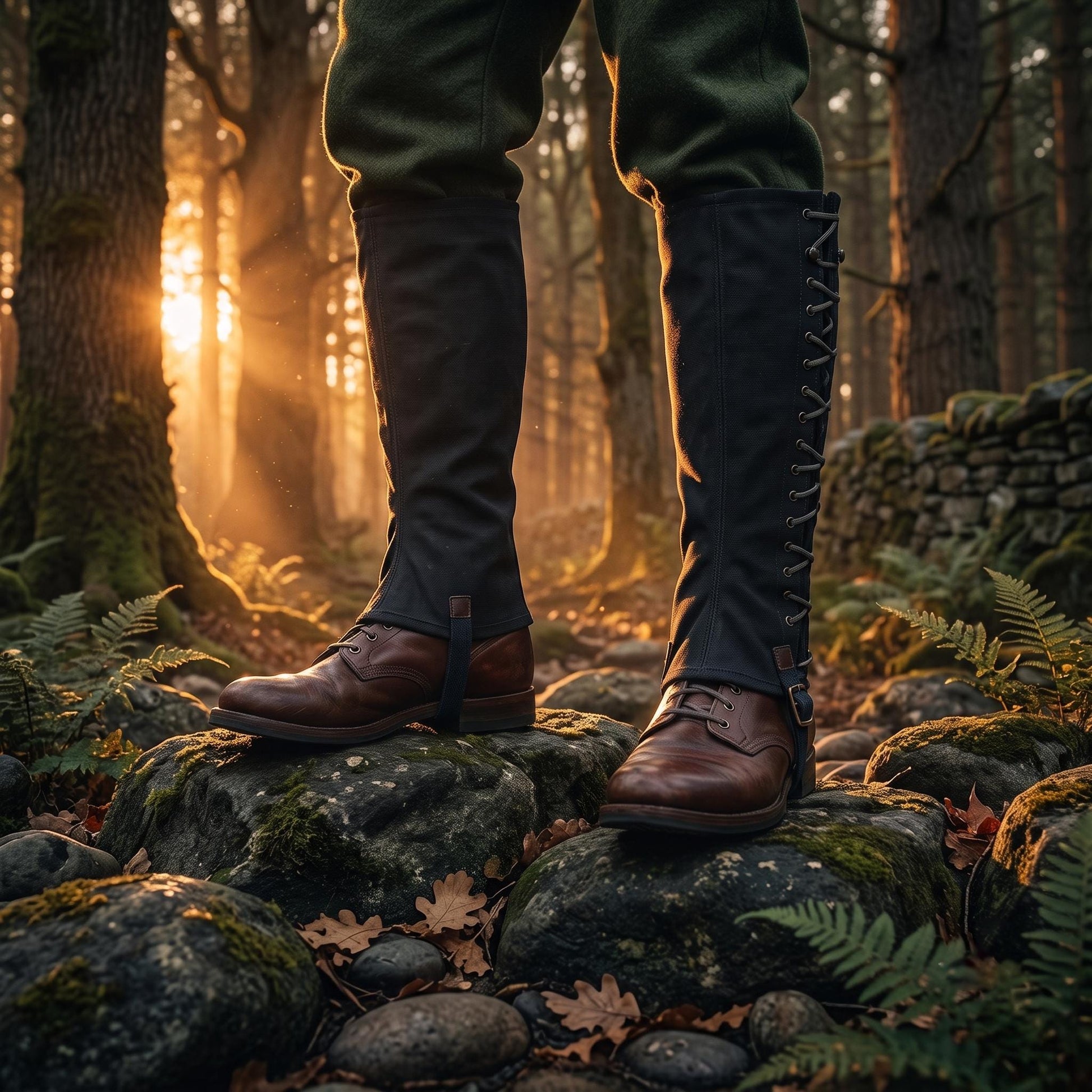 Viking Boots - Black Medieval Canvas Gaiters, Renaissance Leg Gaiters, Viking Spats, Pirate