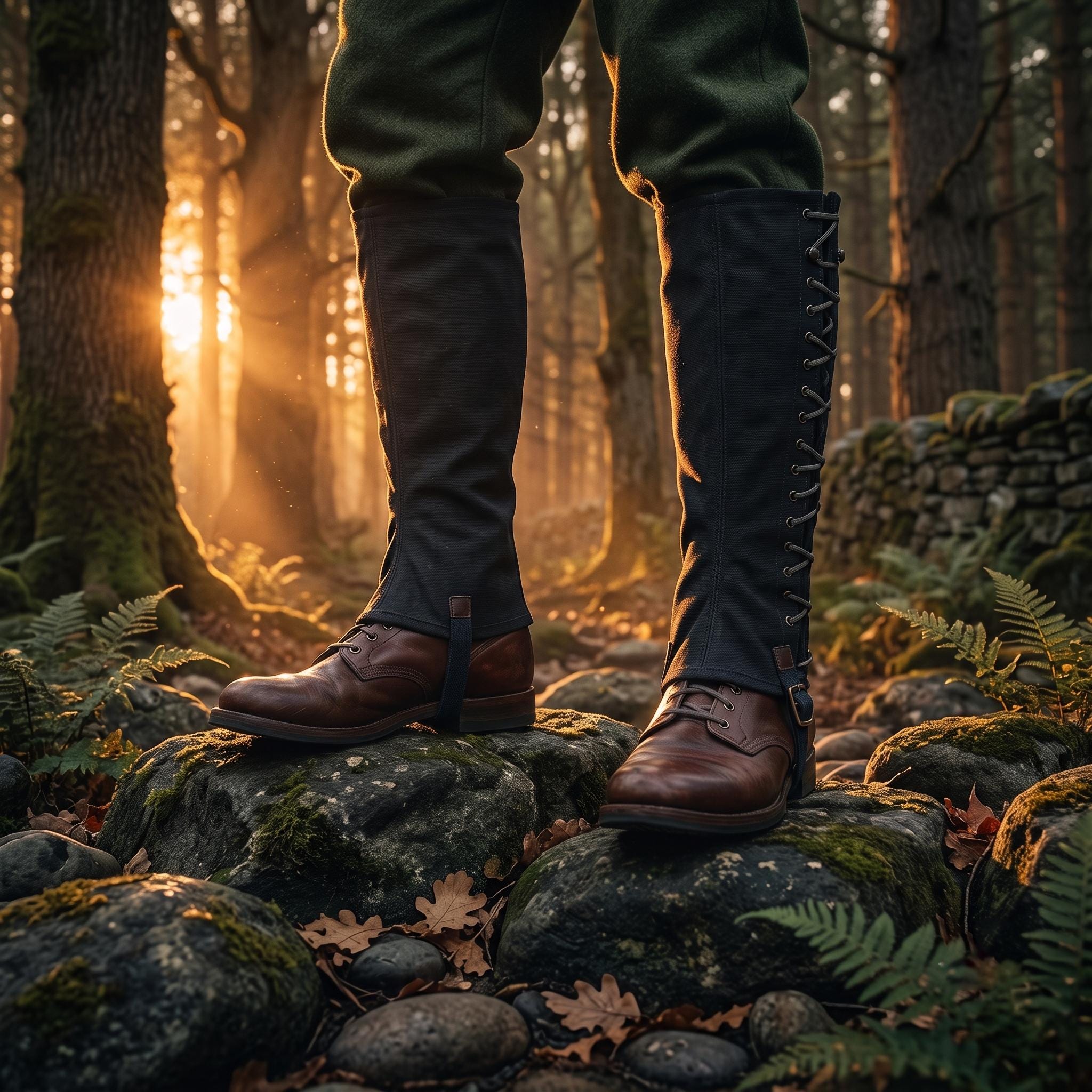 Viking Boots - Black Medieval Canvas Gaiters, Renaissance Leg Gaiters, Viking Spats, Pirate