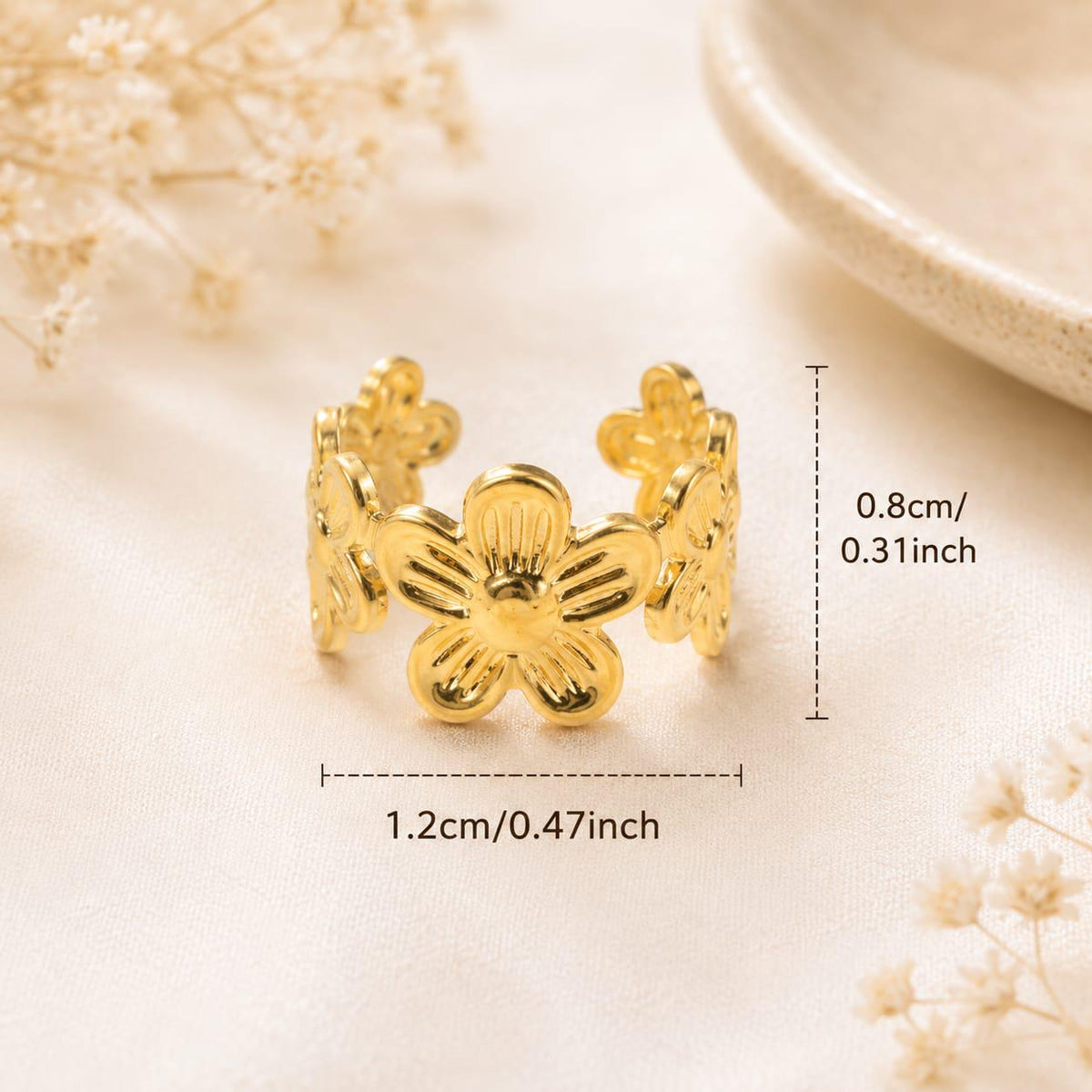 Viking Ring - Loc Jewelry Hair Braid Rings 40PCS Set, Dreadlock Jewelry, Gold Flower Hair Cuffs