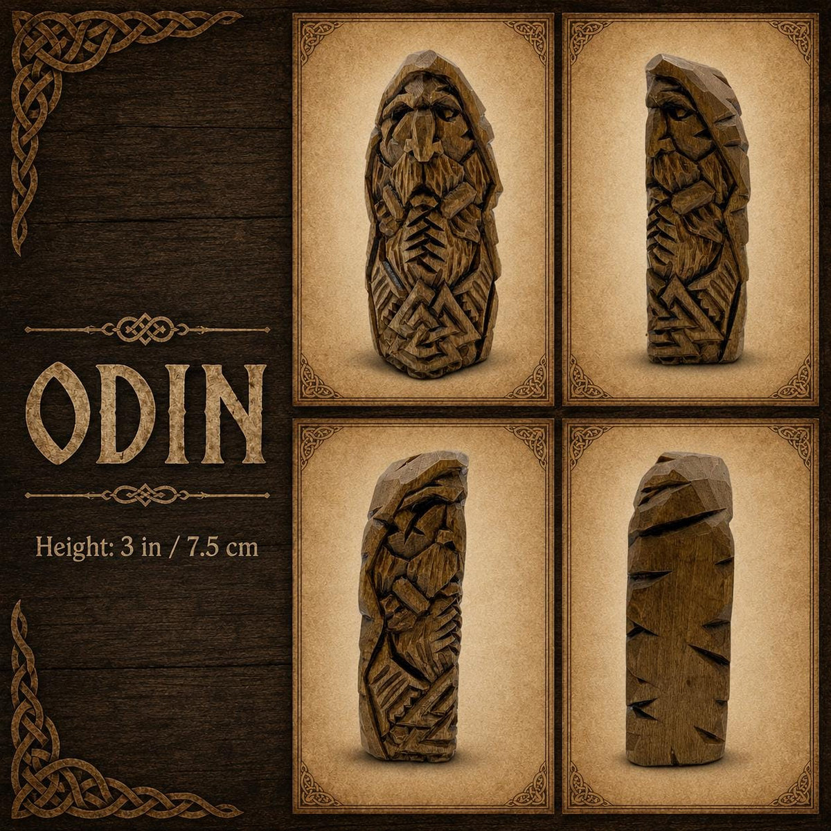 Viking Home Decor - Norse Gods Wood carving Pagan Home Decor Asatru Viking gifts Nordic decor Altar