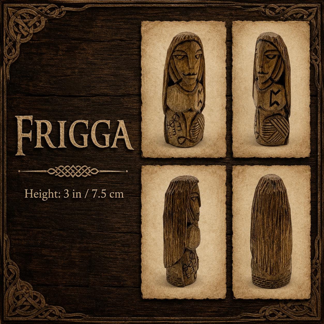 Viking Home Decor - Norse Gods Wood carving Pagan Home Decor Asatru Viking gifts Nordic decor Altar