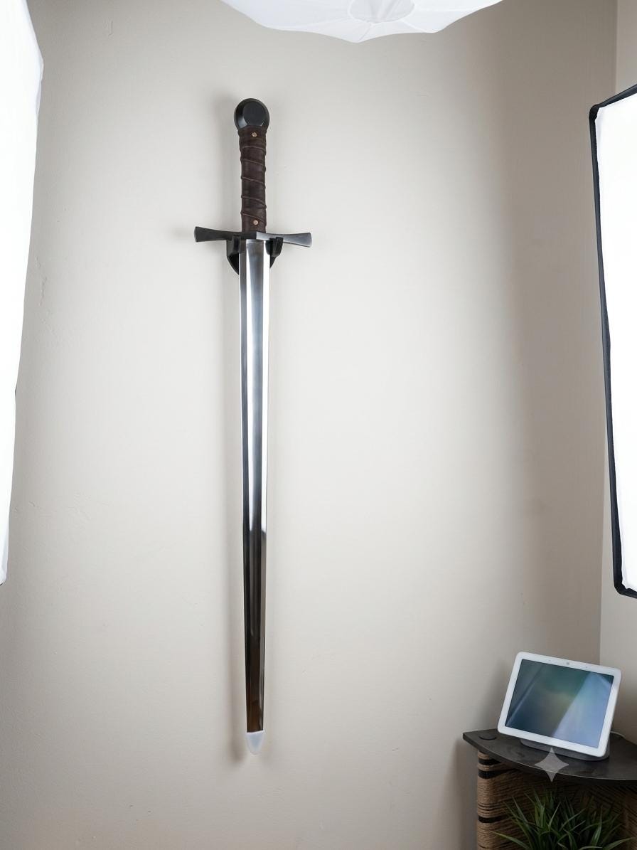 Viking Weapon Replica - Hand Forged Northmen Damascus Sword Replica, Authentic Viking Inspired