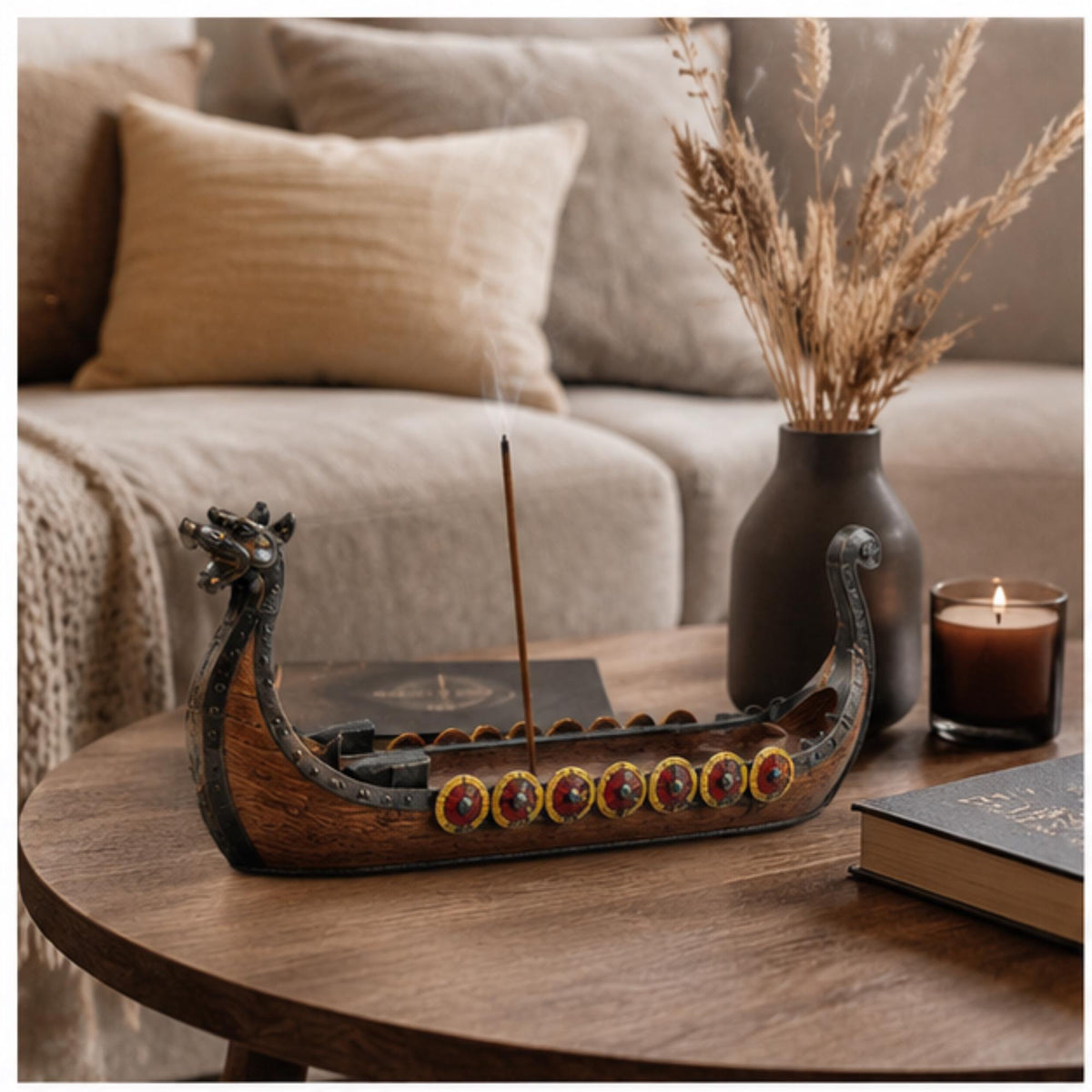 Viking Home Decor - Viking Ship Bookshelf Decor