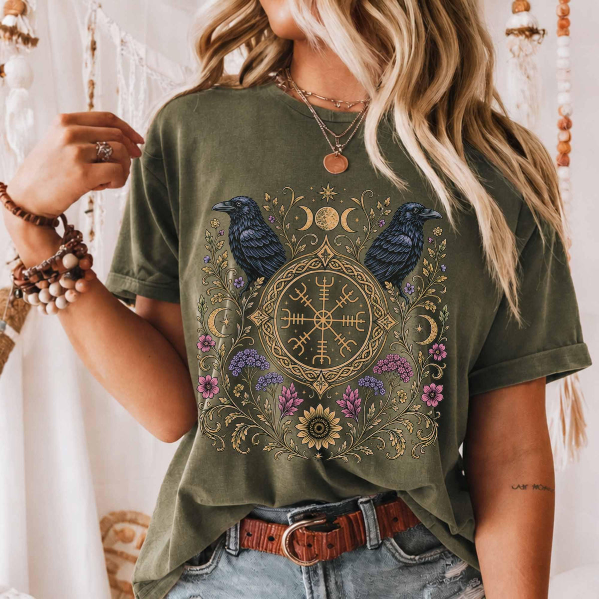Viking Odin T-Shirt - Viking Sword Valhalla Valkyrie Myth Legend T-Shirt, Nordic Norse Mythology