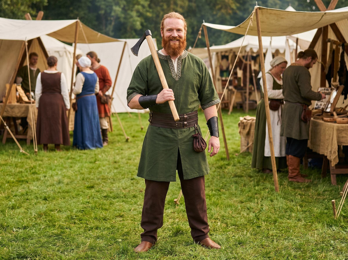 Viking Jacket - Viking Wool Klappenrock Coat, Early Medieval Warrior Tunic, Handcrafted Jacket