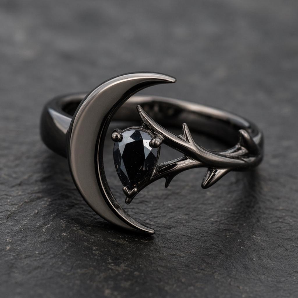 Viking Rune Ring - Viking Gothic Occult Bindrune Shield Intertwined Rune Band Ring, Silver Jewelry