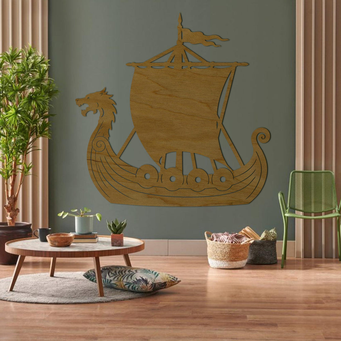 Viking Blanket - Viking Ship Wall Art, Nordic Ship Wall Art, Viking Ship Wall Decor, Viking Ship