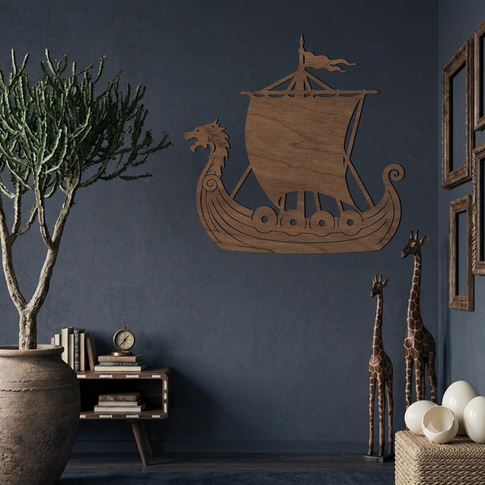 Viking Blanket - Viking Ship Wall Art, Nordic Ship Wall Art, Viking Ship Wall Decor, Viking Ship