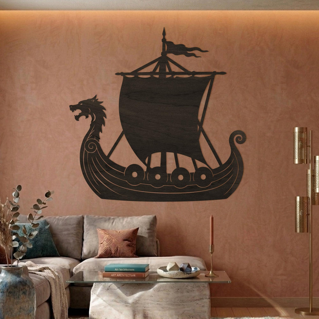 Viking Blanket - Viking Ship Wall Art, Nordic Ship Wall Art, Viking Ship Wall Decor, Viking Ship