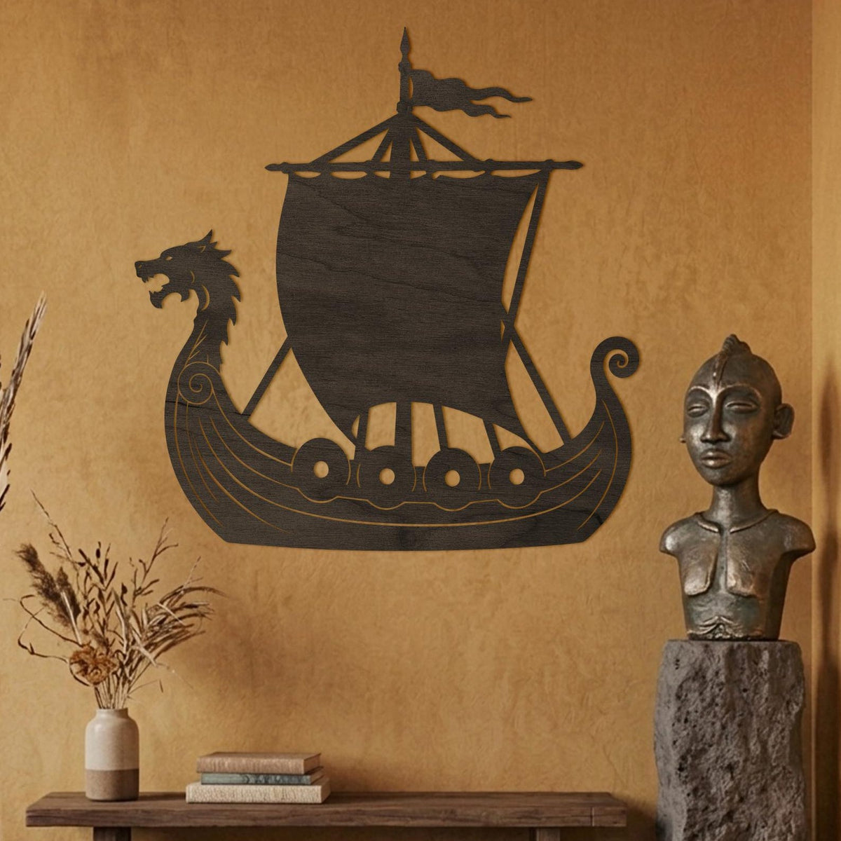 Viking Blanket - Viking Ship Wall Art, Nordic Ship Wall Art, Viking Ship Wall Decor, Viking Ship