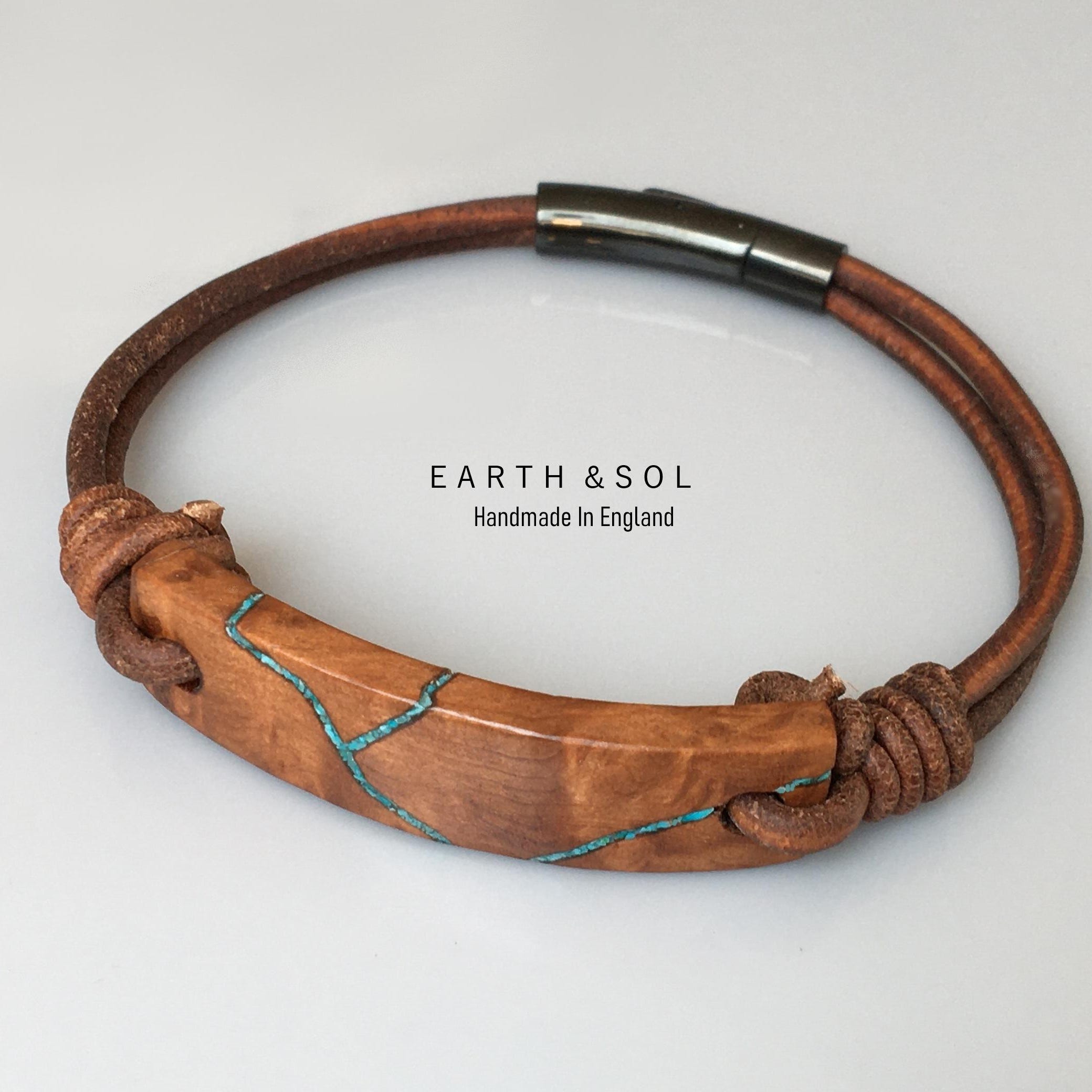 Viking Bracelet - Handcrafted Damascus Steel Square Cube Beaded Bracelet – Nordic Viking Geometric