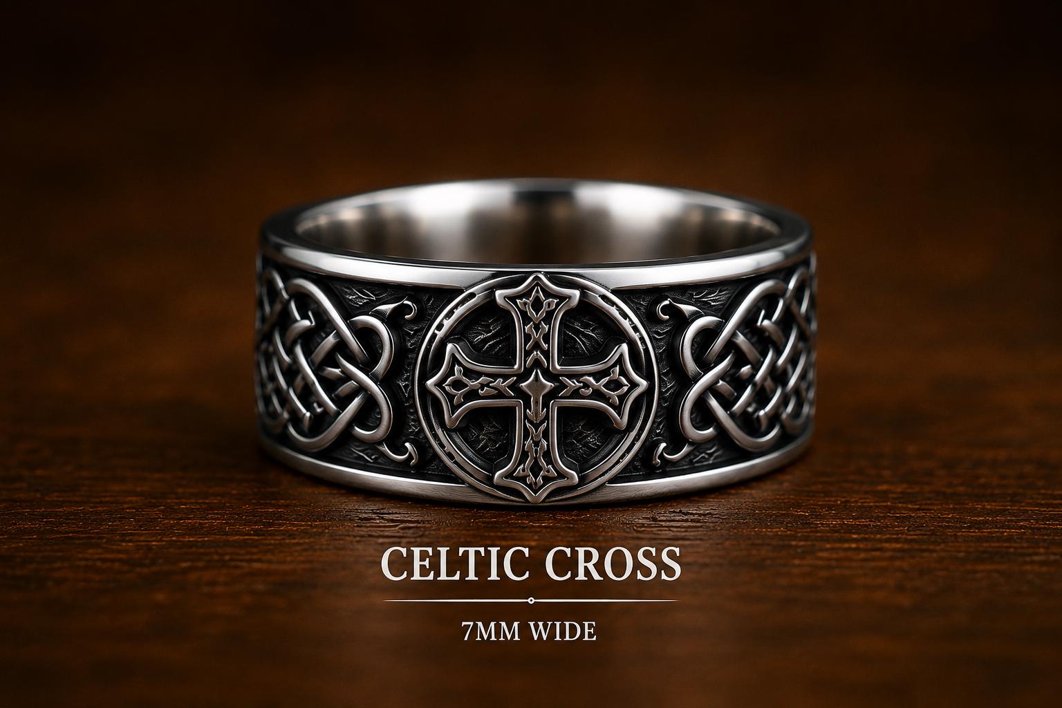 Viking Thor's Hammer Ring - Sterling Silver Hammer of Thor Ring, Viking Mjolnir Band, Norse