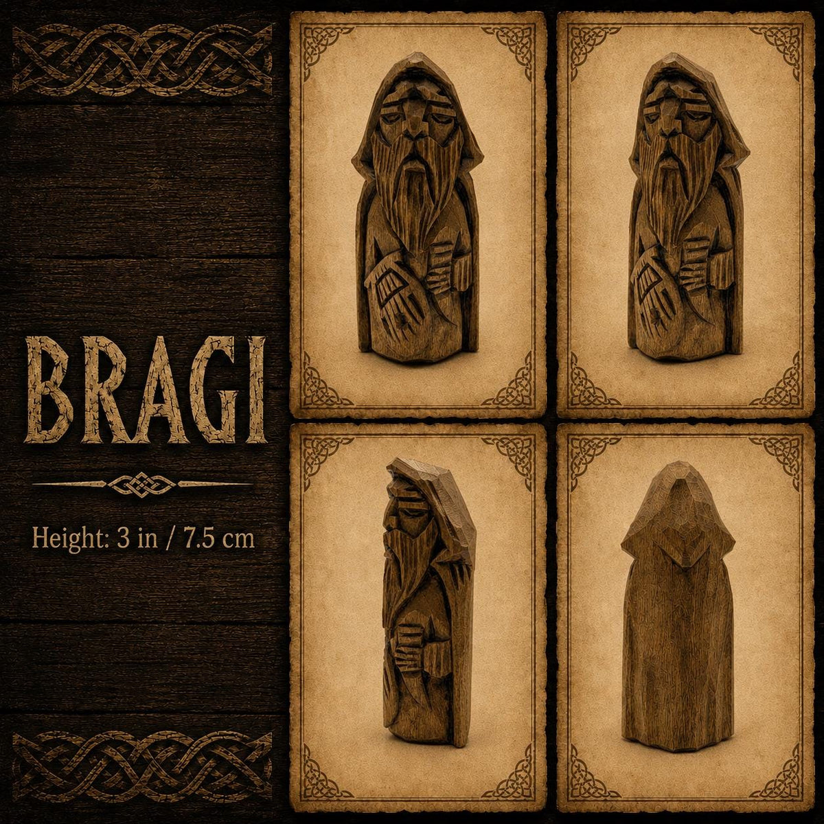 Viking Home Decor - Norse Gods Wood carving Pagan Home Decor Asatru Viking gifts Nordic decor Altar