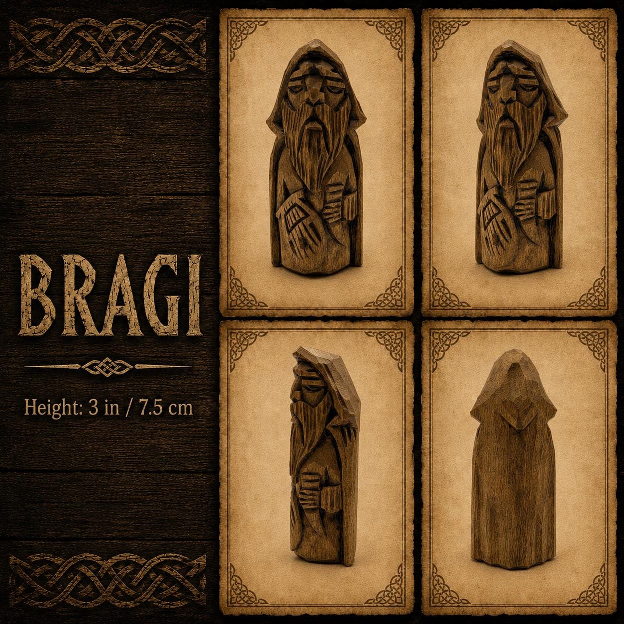 Viking Home Decor - Norse Gods Wood carving Pagan Home Decor Asatru Viking gifts Nordic decor Altar