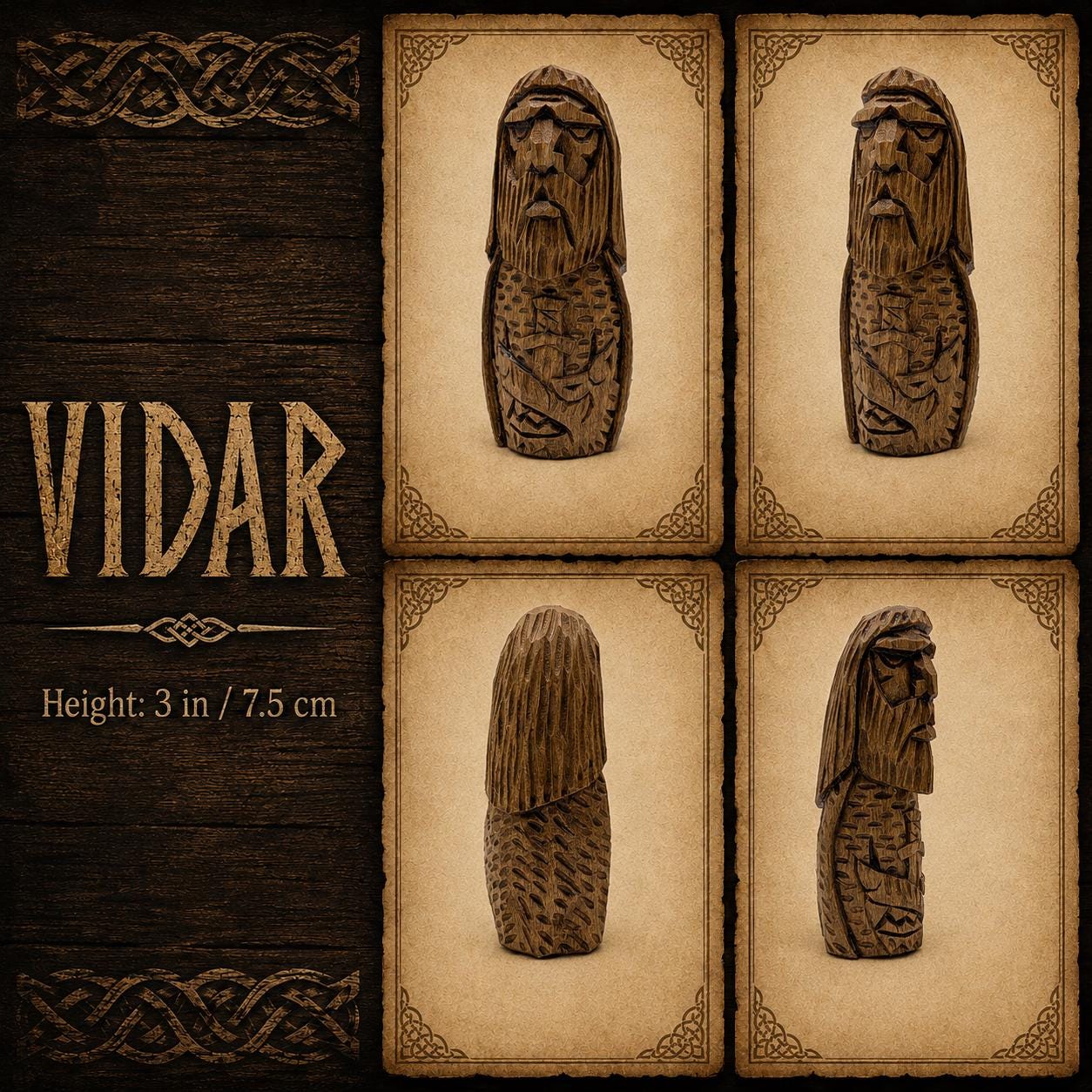 Viking Home Decor - Norse Gods Wood carving Pagan Home Decor Asatru Viking gifts Nordic decor Altar