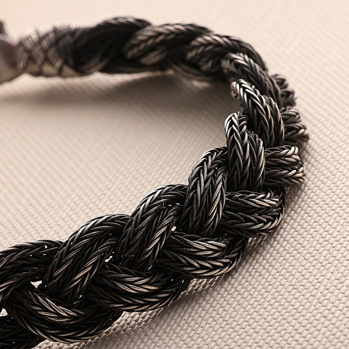 Viking Bracelet - 999 Sterling Silver Kazaziye Hand Braided Bracelet Men, Oxidized Woven Celtic