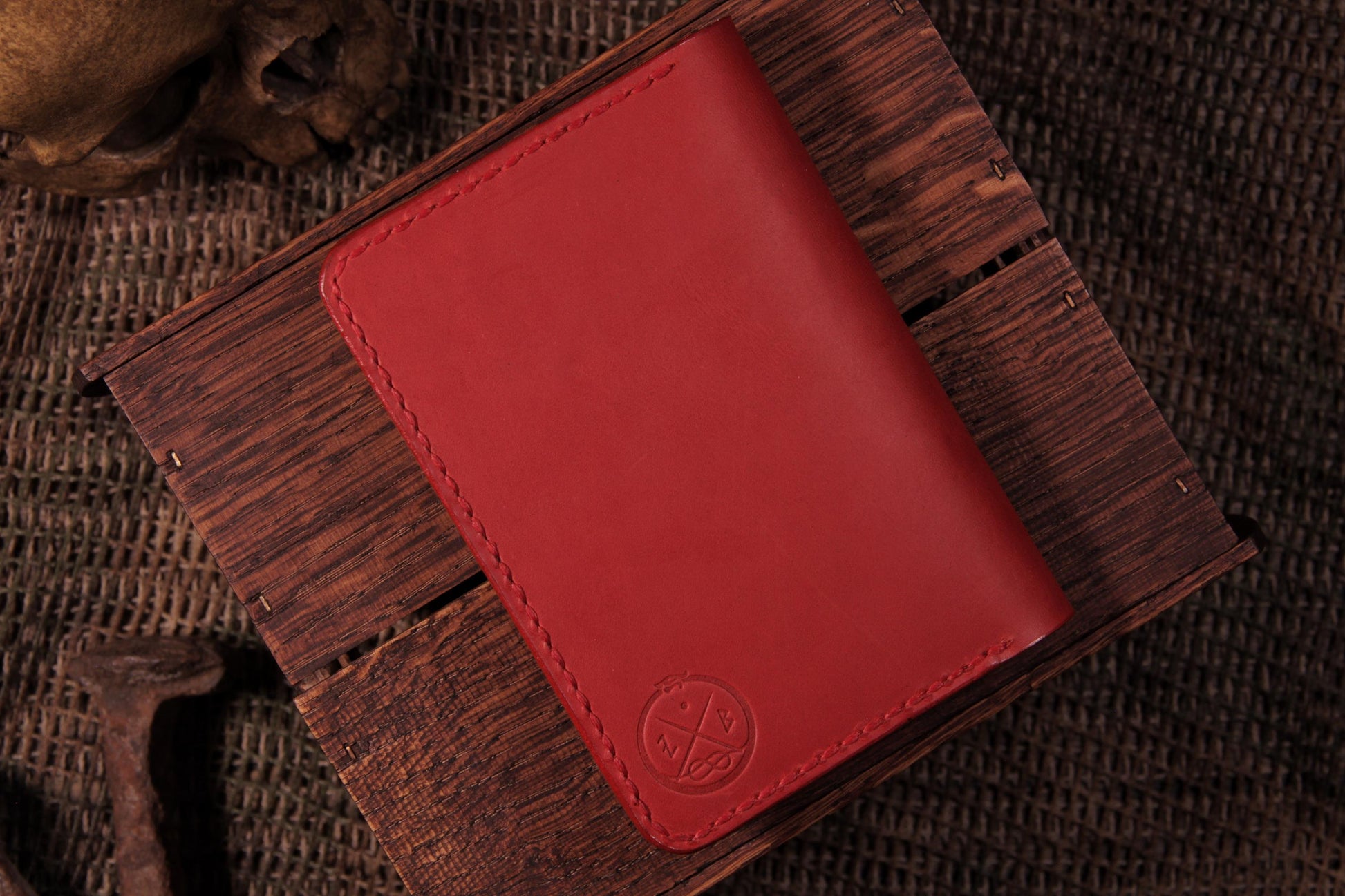 Viking Wolf Leather Accessory - Fenrir Leather Passport Cover: Personalized Viking Gift