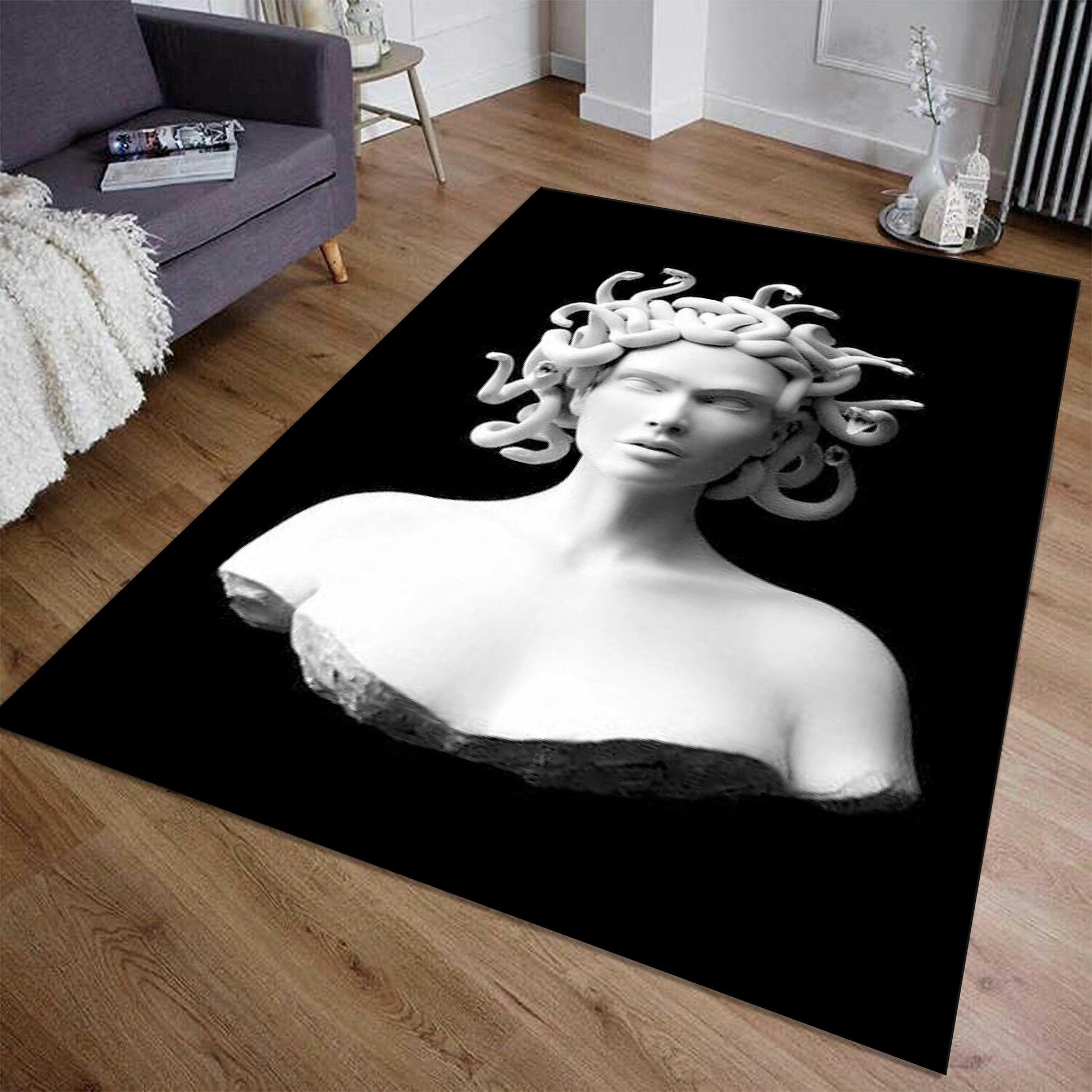 Viking Rug - Mythological Rug, Viking Rug, Viking Pattern, Scandinavian Myth, Nordic Mat, Helm of