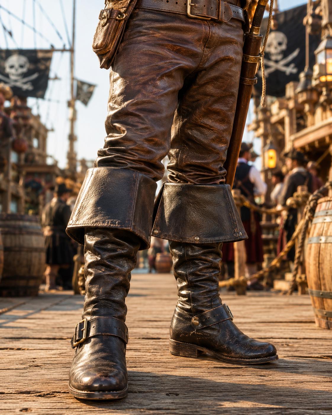 Viking Boots - Handmade Viking Fur Leather Boots for Men, Medieval Cosplay Boots, Renaissance Faire