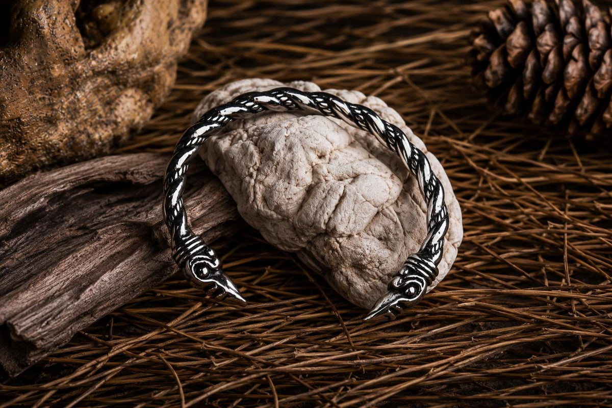 Viking Raven Ring - Sterling Silver Raven Ring, Celtic Knot Ring, Viking Raven Ring, Gothic Mens