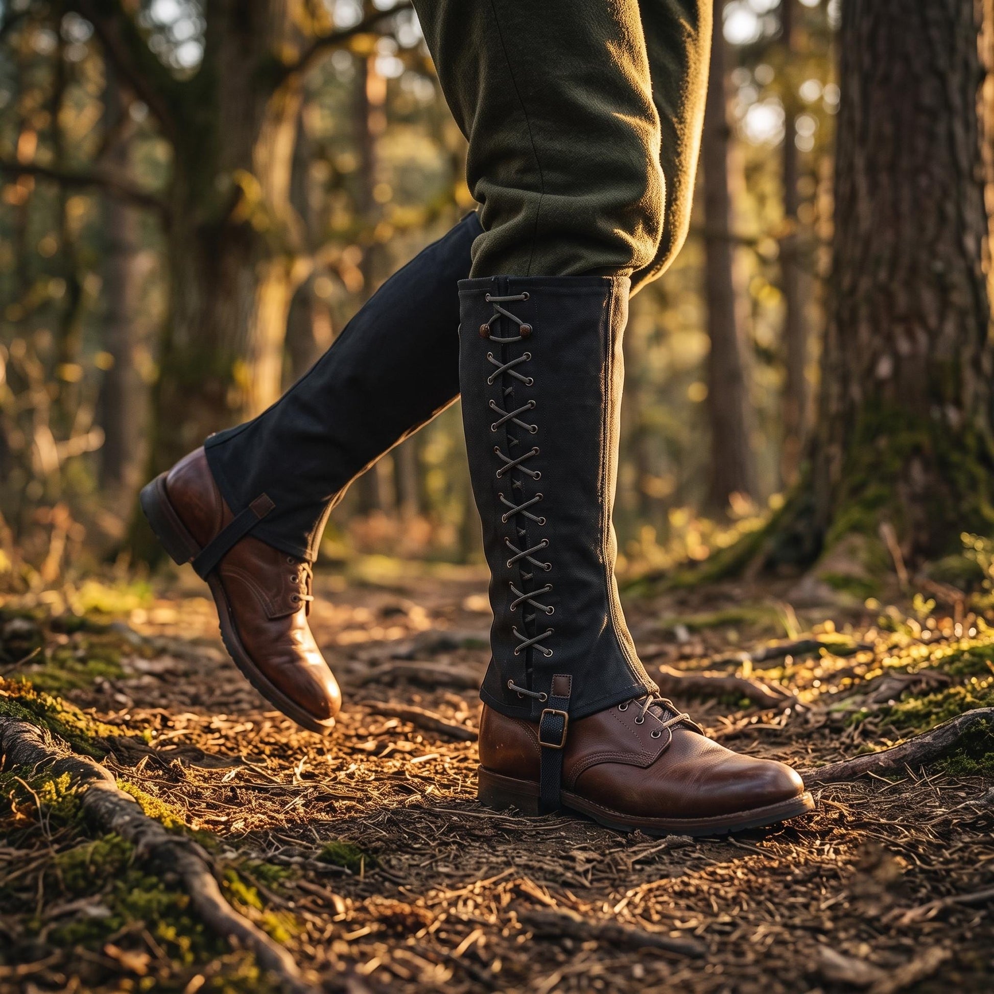 Viking Boots - Black Medieval Canvas Gaiters, Renaissance Leg Gaiters, Viking Spats, Pirate