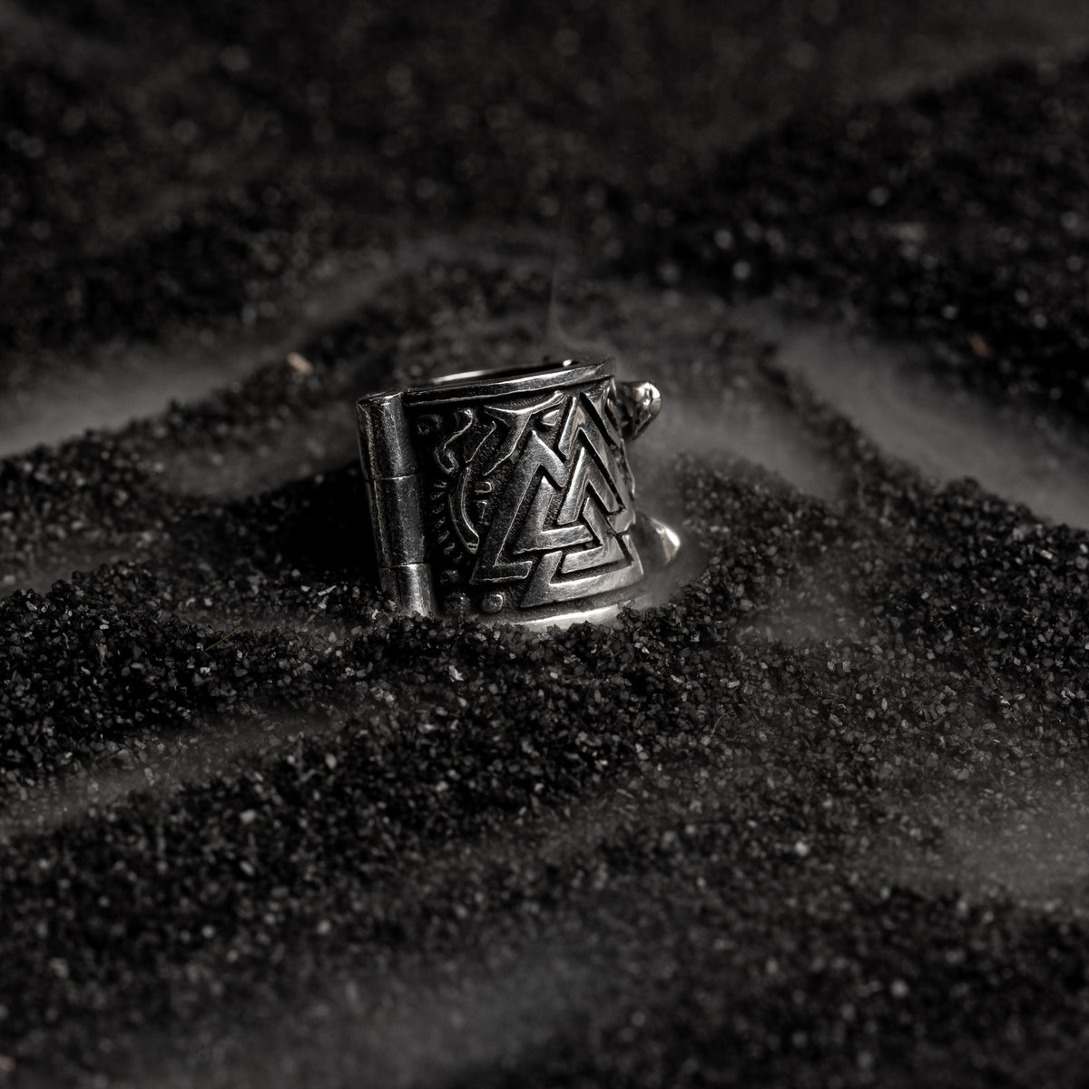 Viking Odin Jewelry Accessory - Viking Beard Bead and Hair Beads: Odin & Valknut Design