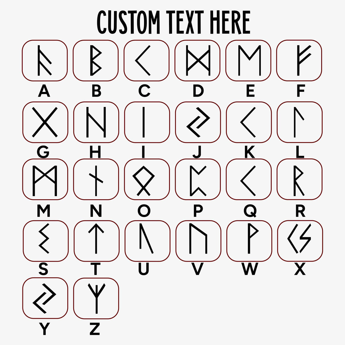 Viking Rune Home Decor - Custom Name In Runes Alphabet Viking Shirt, Personalized Futhark Runes