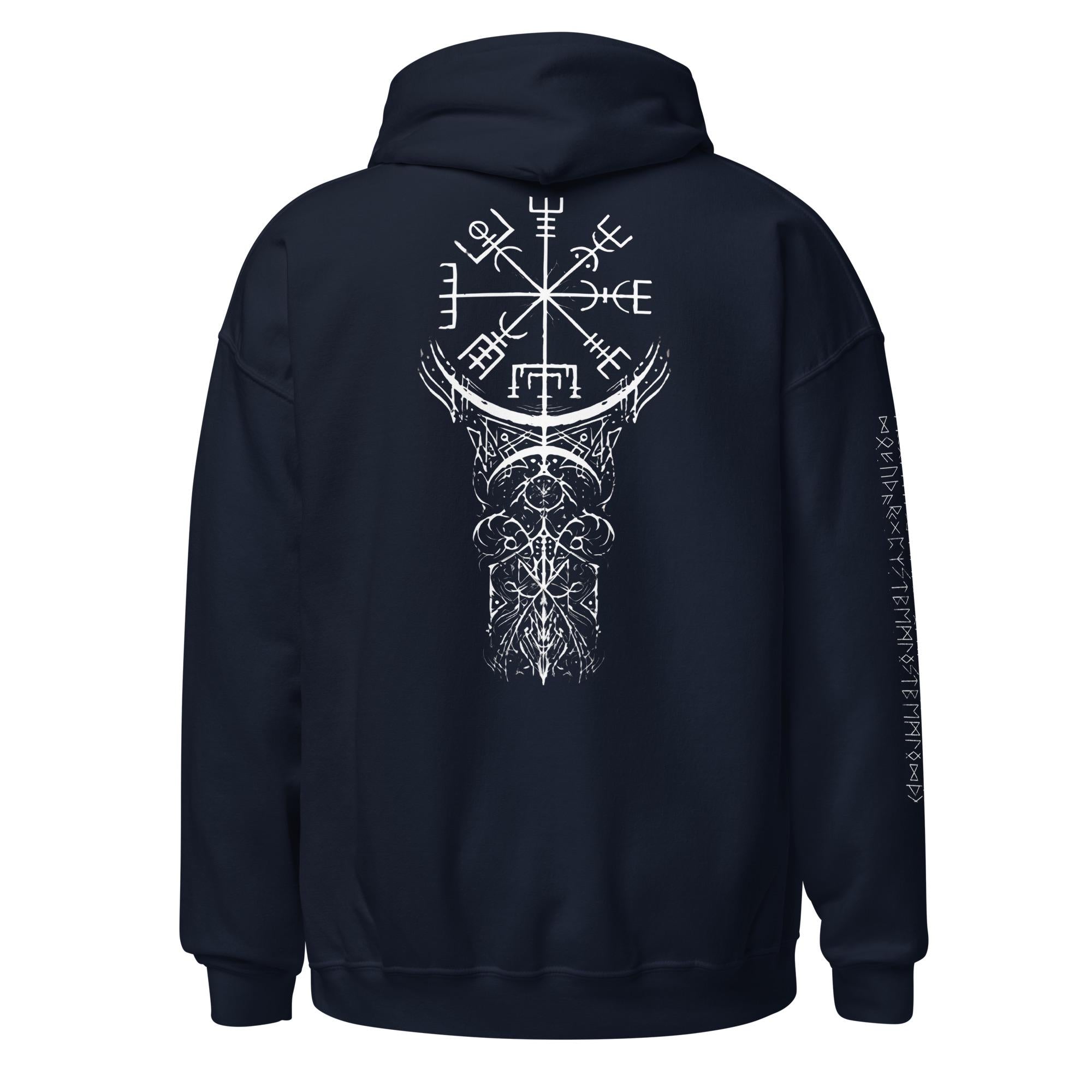 Viking Hoodie - Viking Armor Hoodie, Medieval Warrior All Over Print Pullover, Norse Axe Chainmail