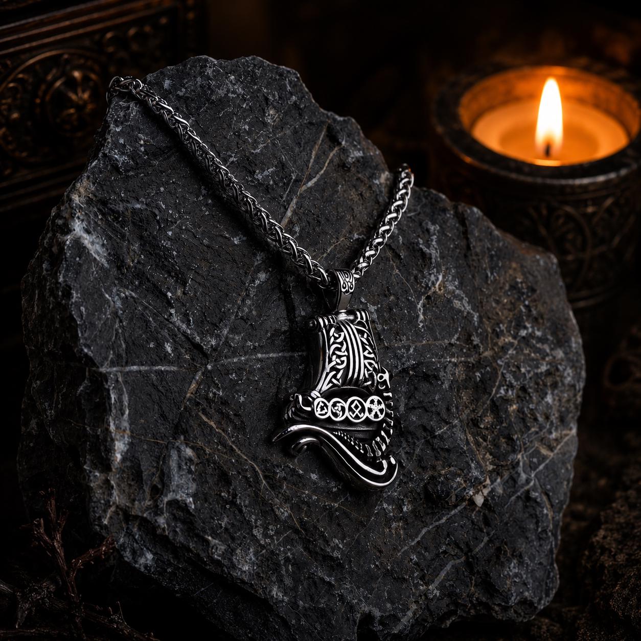 Viking Thor's Hammer Necklace - Thor's Hammer Necklace · Viking Mjolnir Pendant · Norse Rune