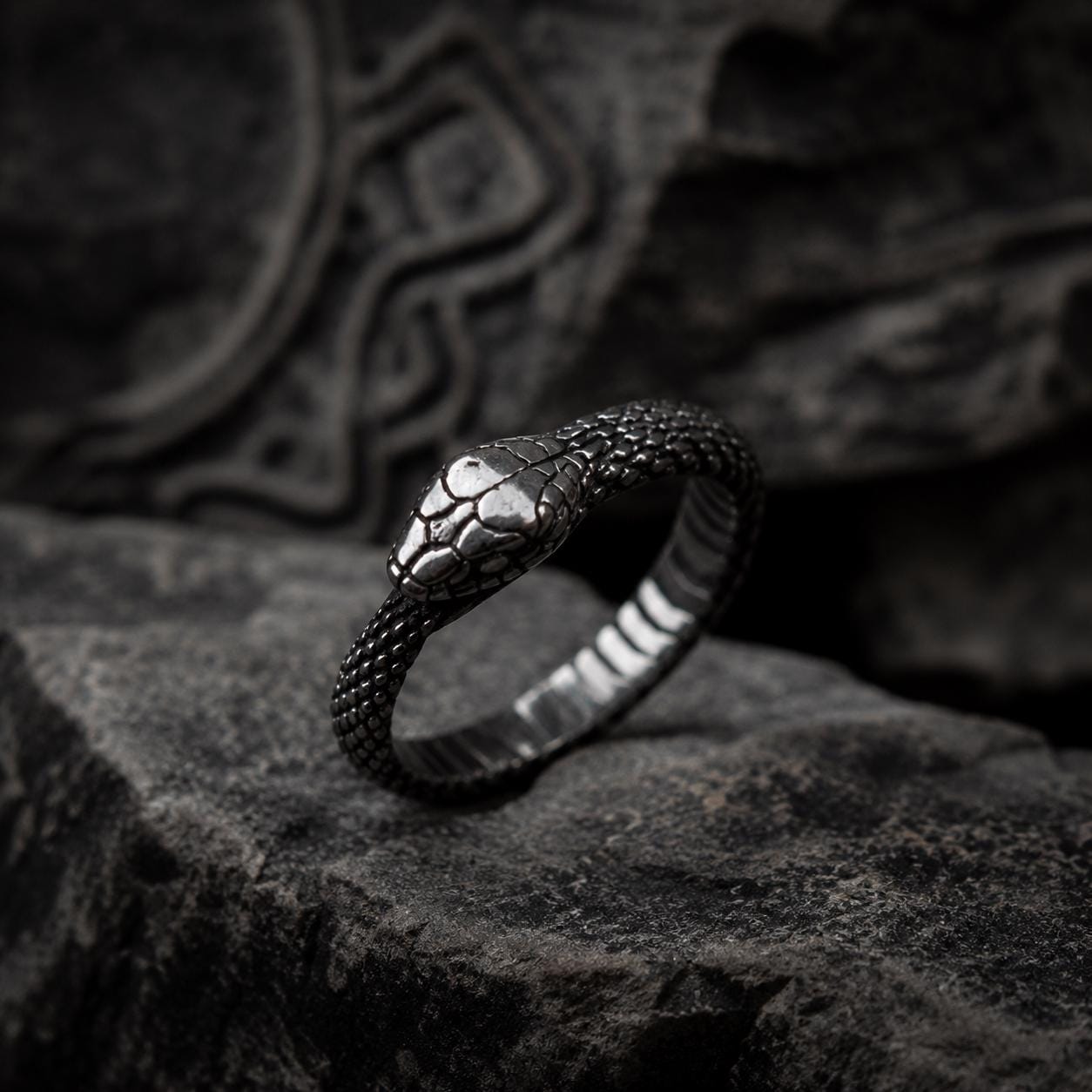 Viking Rune Ring Set of 3 · Norse Stainless Steel Band · Elder Futhark · Nordic Warrior Ring Men