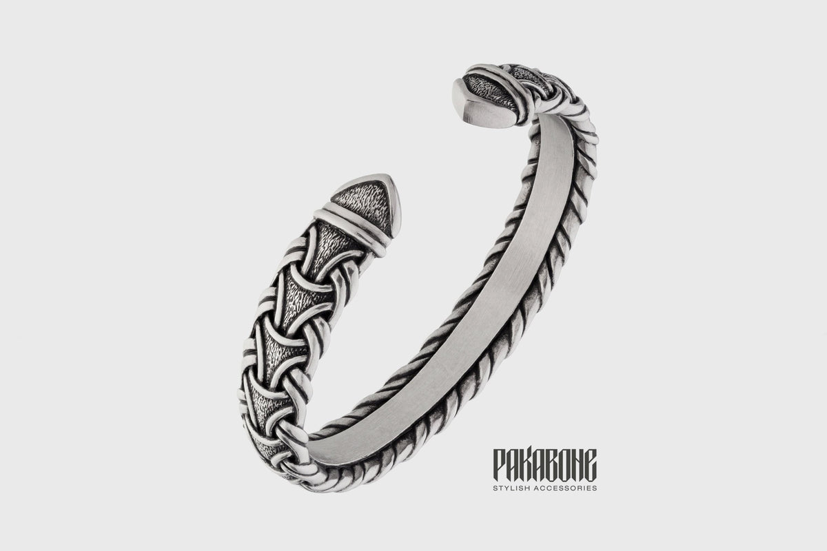 Viking Ring - Bronze Viking Dragon Knot Bracelet or Torc in the Mammen Art Style - Jewelry for Men