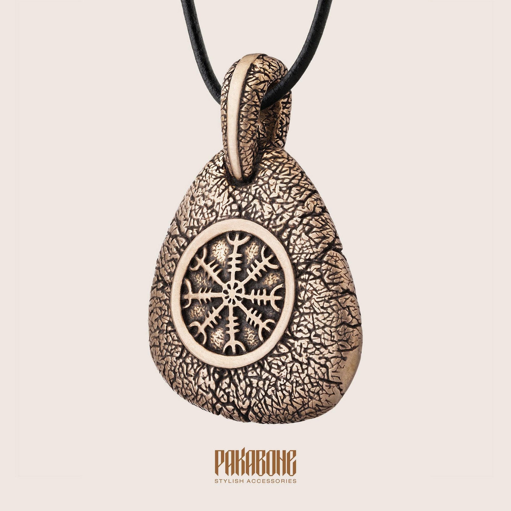Viking Vegvisir Compass Necklace - 925 Silver Viking Necklace Vegvisir - Icelandic Magical Stave