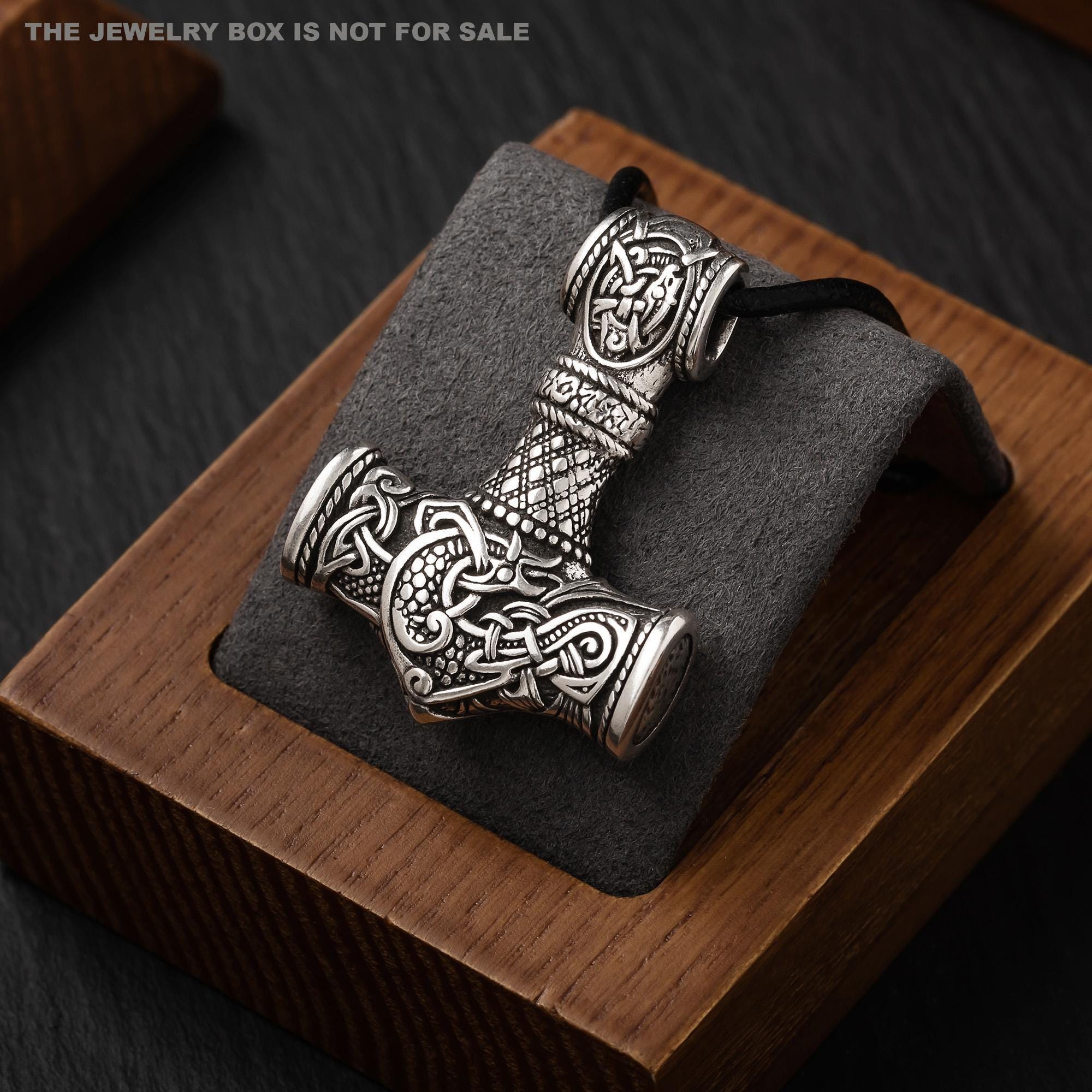 Viking Thor's Hammer Necklace - Personalized Viking Hammer Necklace, Mjolnir Pendant, Custom