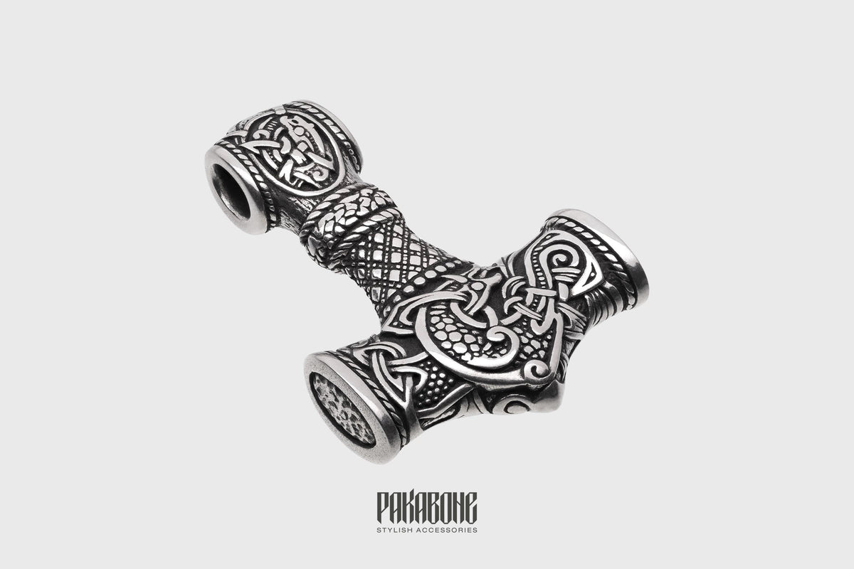 Viking Thor's Hammer Necklace - Viking Pendant Mjolnir 925 Silver - Necklace Thor's Hammer with