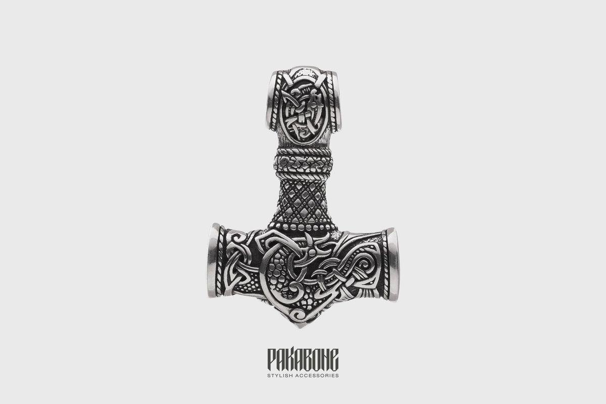 Viking Thor's Hammer Necklace - Viking Pendant Mjolnir 925 Silver - Necklace Thor's Hammer with