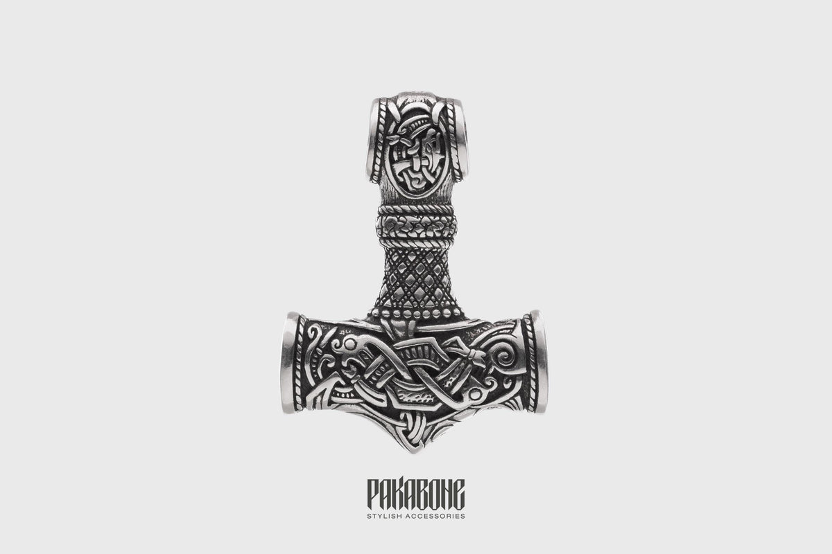 Viking Thor's Hammer Necklace - Viking Pendant Mjolnir 925 Silver - Necklace Thor's Hammer with