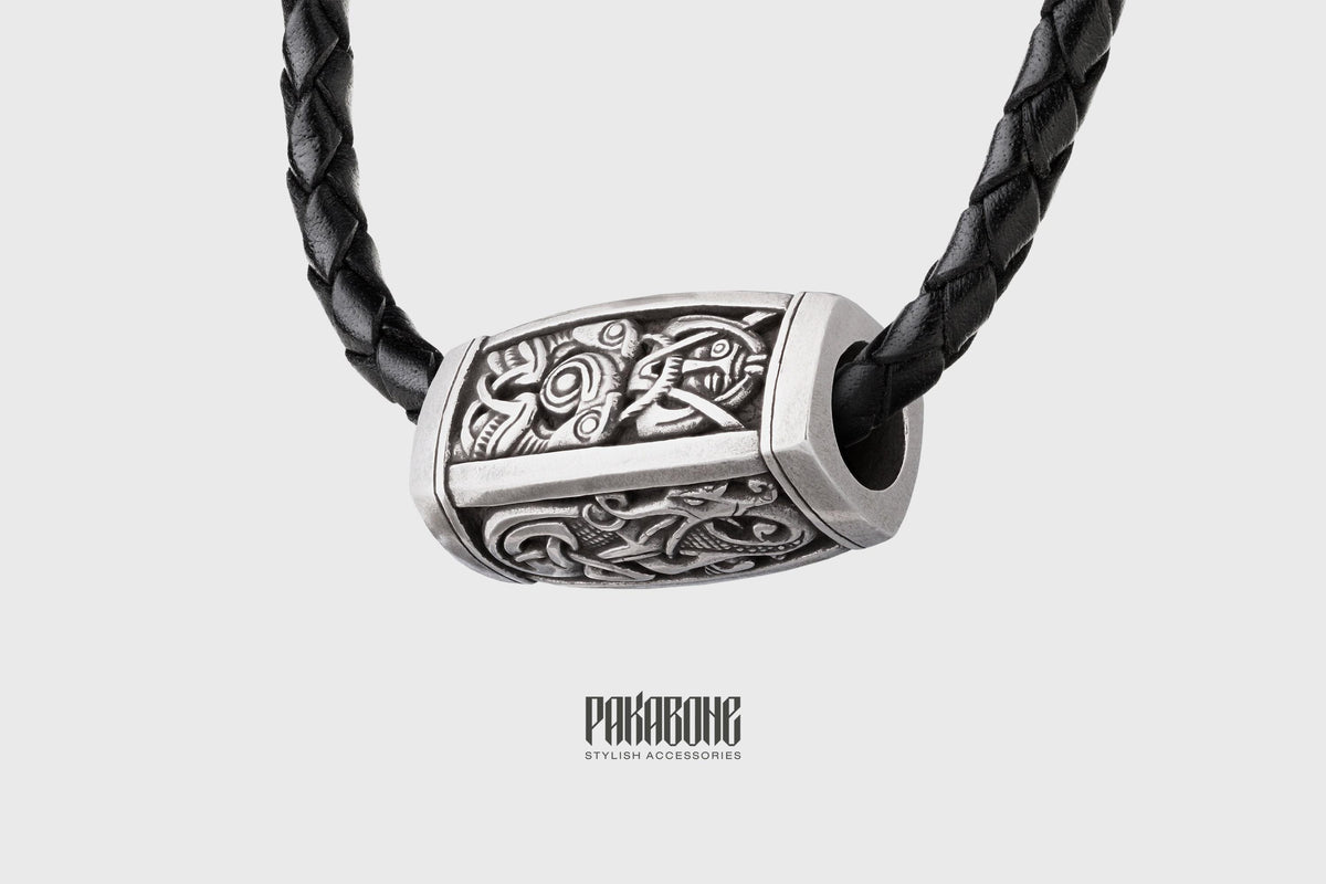 Viking Odin Necklace - Odin Raven Pendant Sterling Silver, Viking Wisdom Talisman, Huginn and